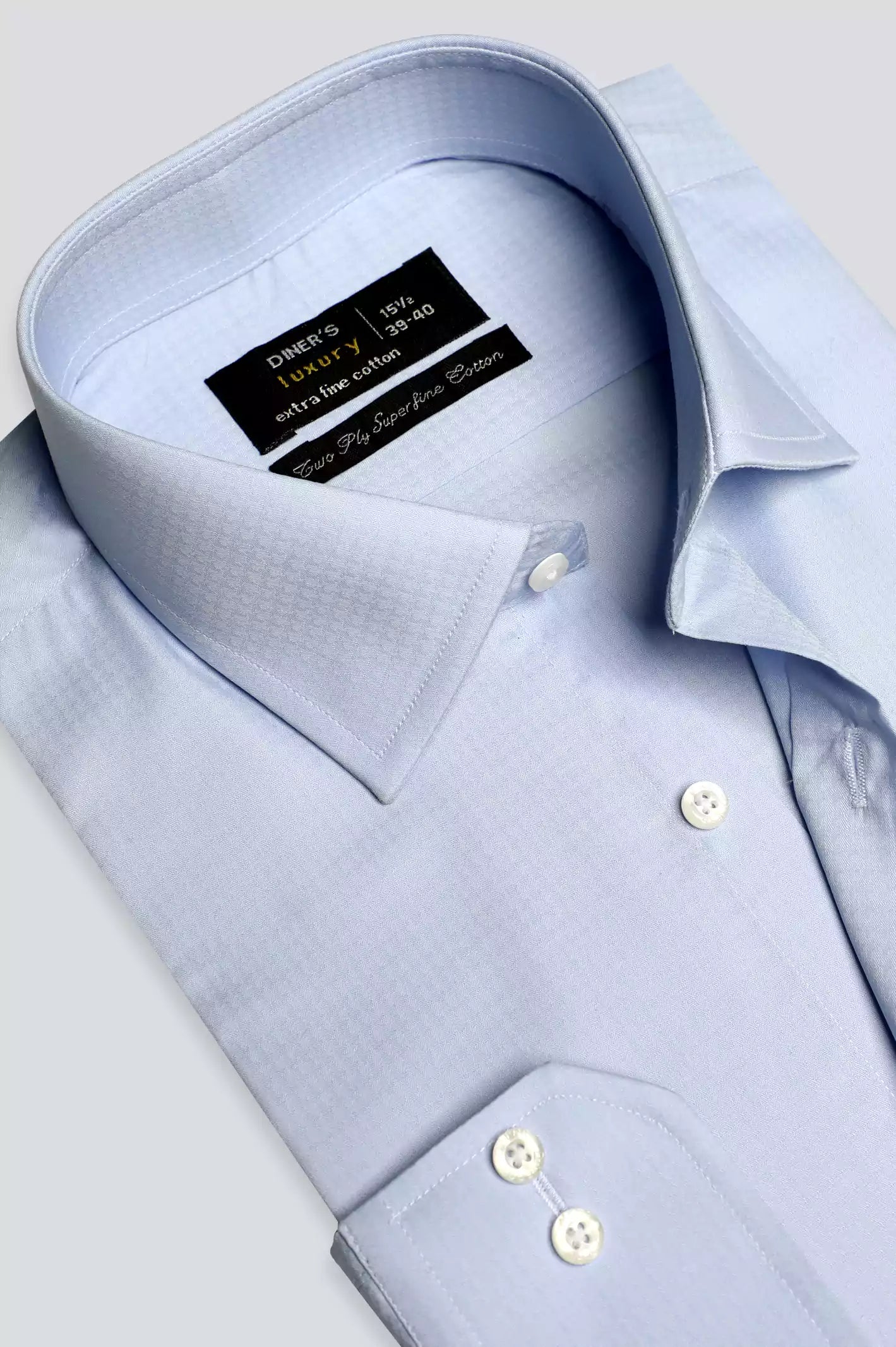 Sky Blue Self Dobby Formal Shirt From Diners