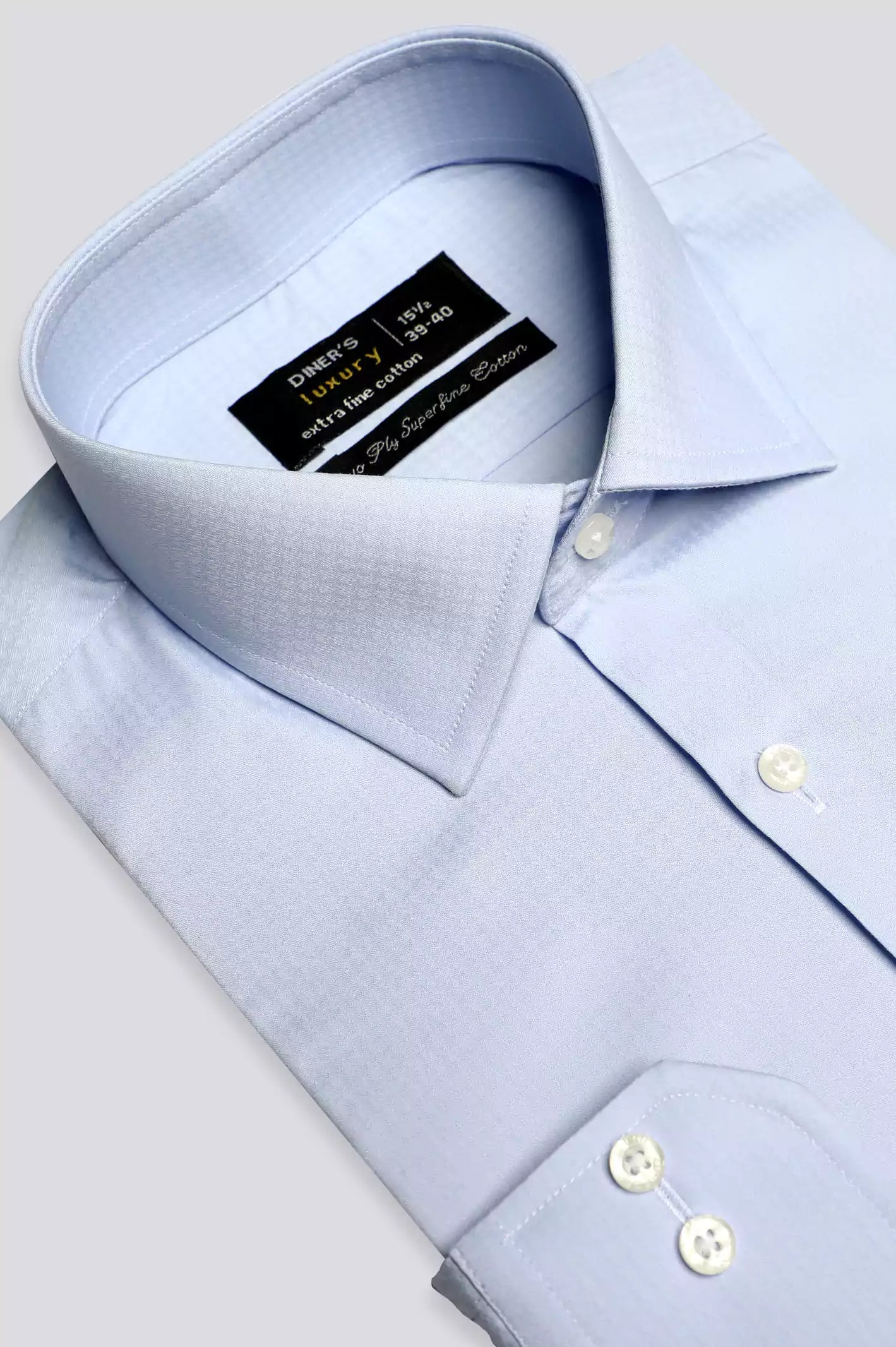 Sky Blue Self Dobby Formal Shirt From Diners