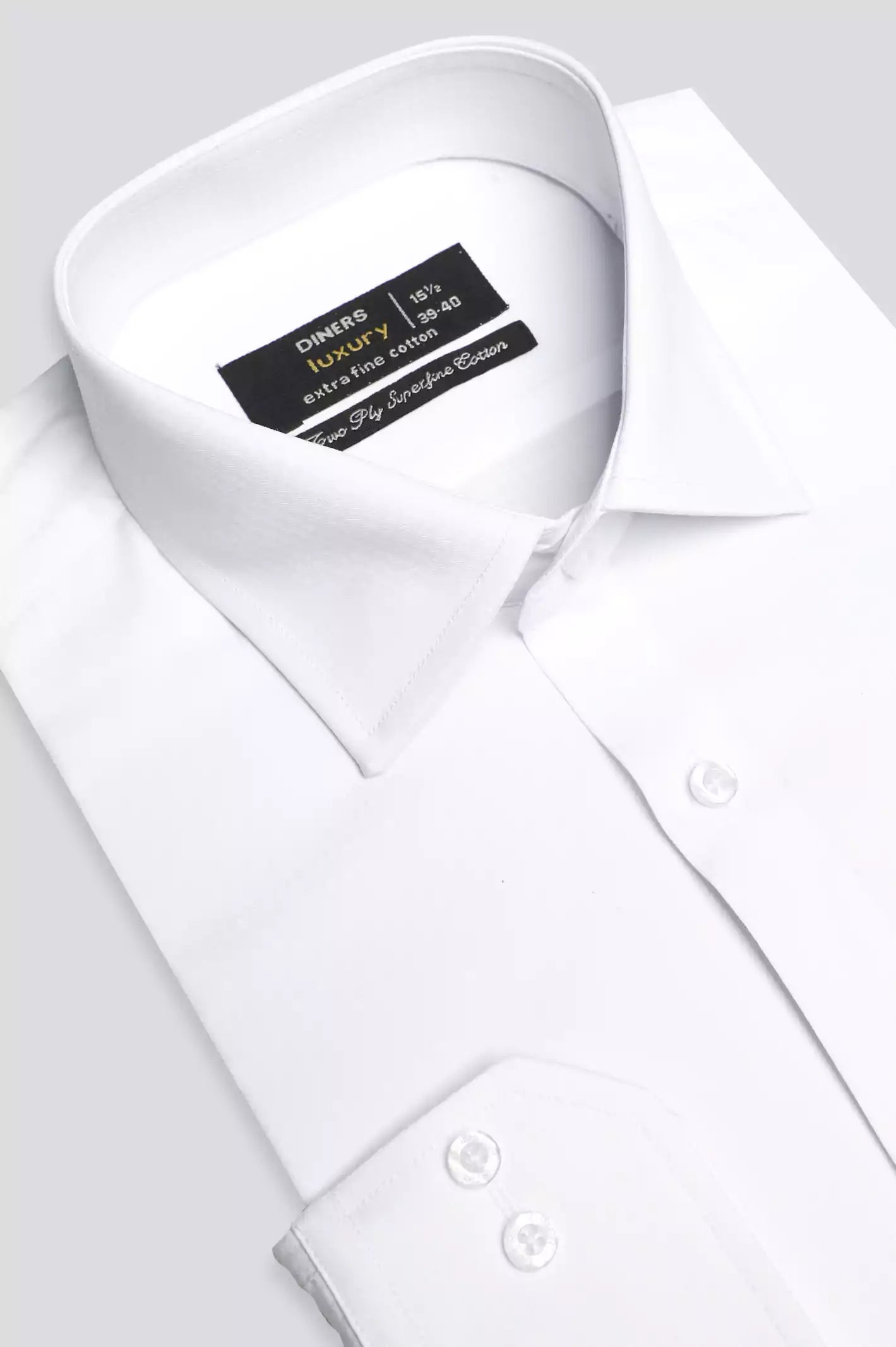 White Self Dobby Formal Shirt From Diners