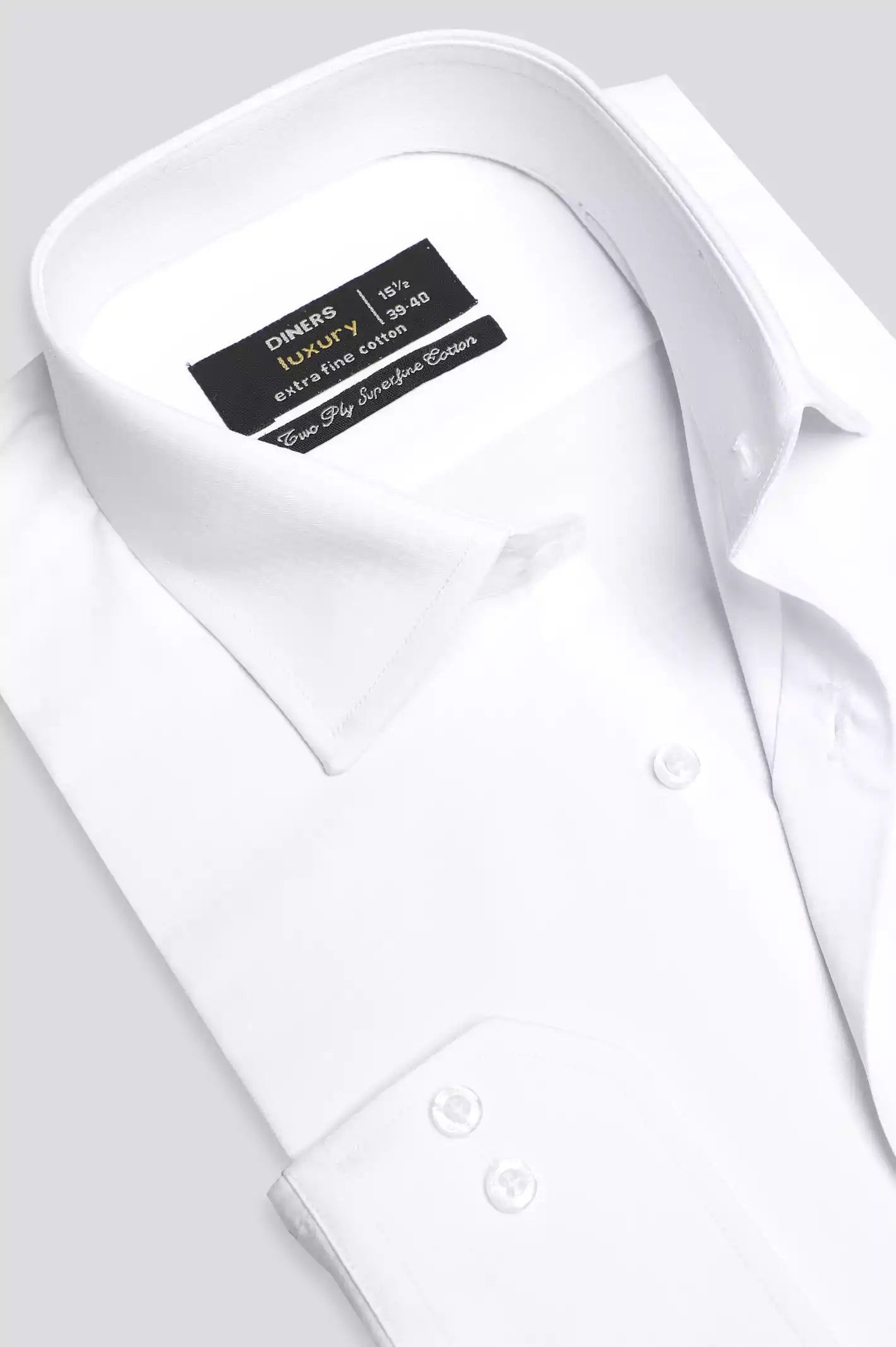 White Self Dobby Formal Shirt From Diners