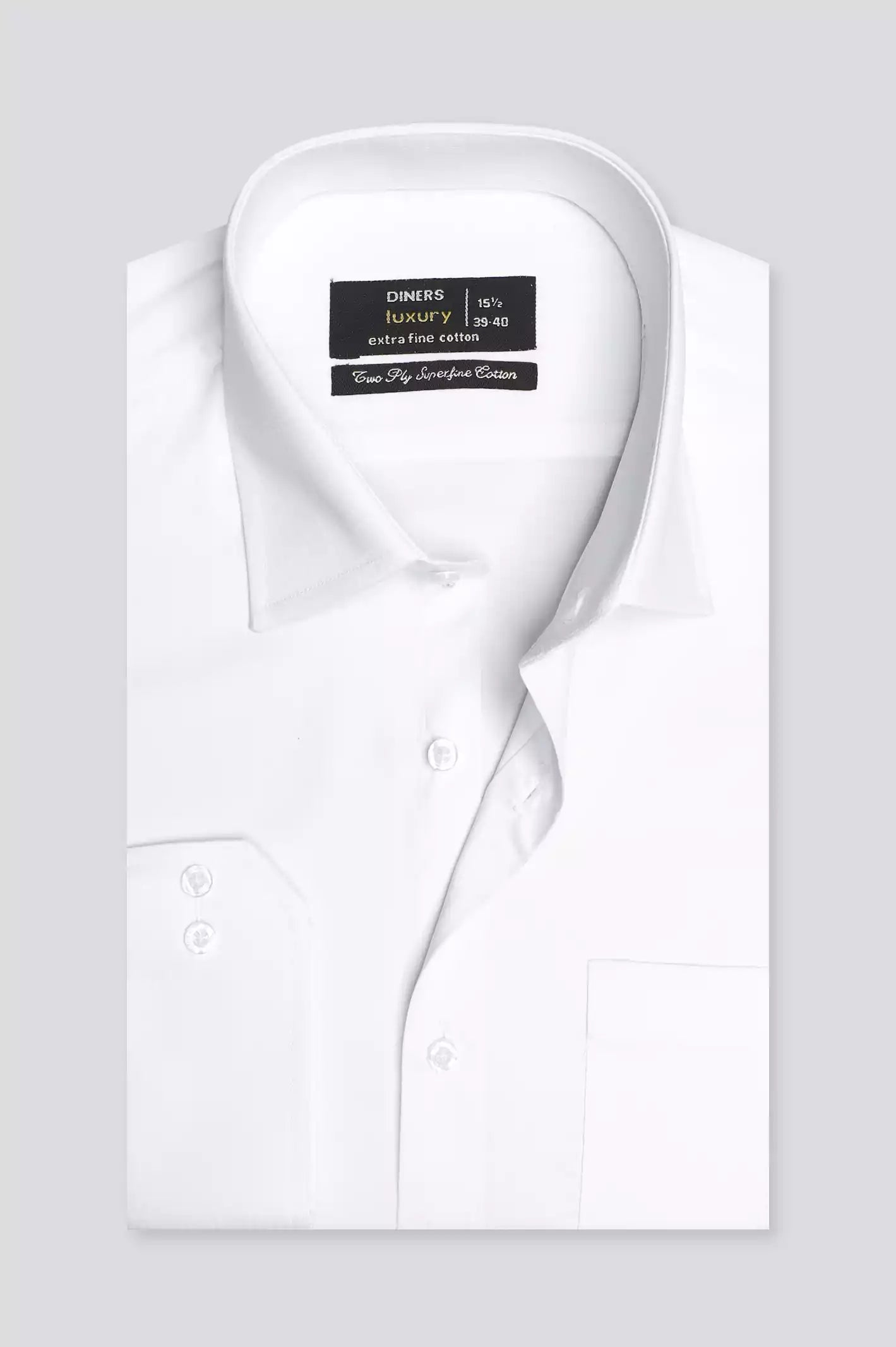 White Self Dobby Formal Shirt From Diners