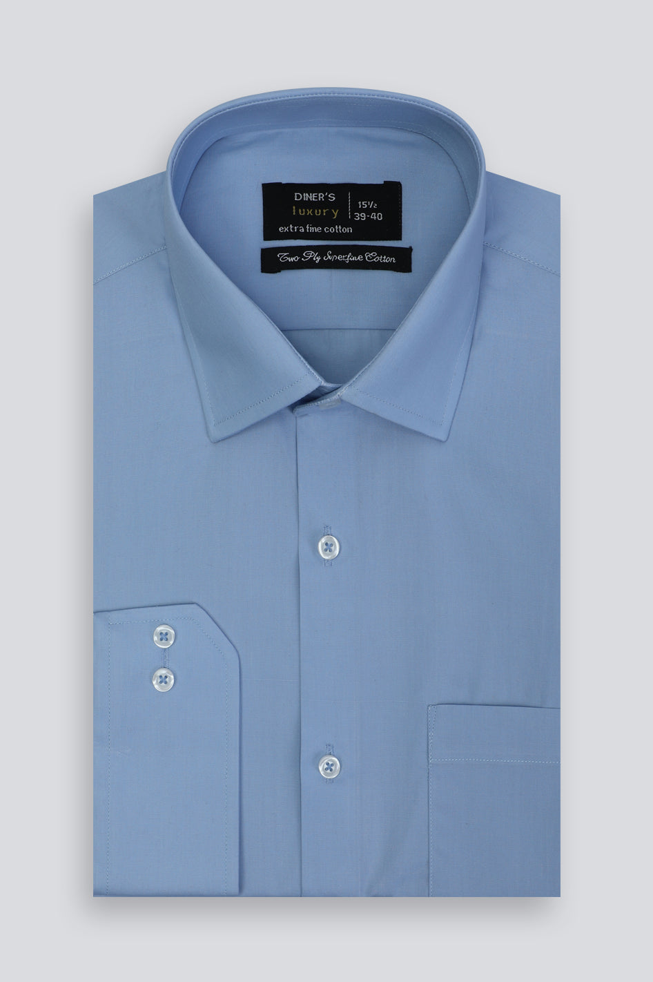 Sky Blue Plain Formal Shirt