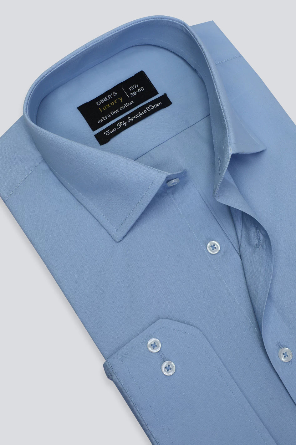 Sky Blue Plain Formal Shirt for Men