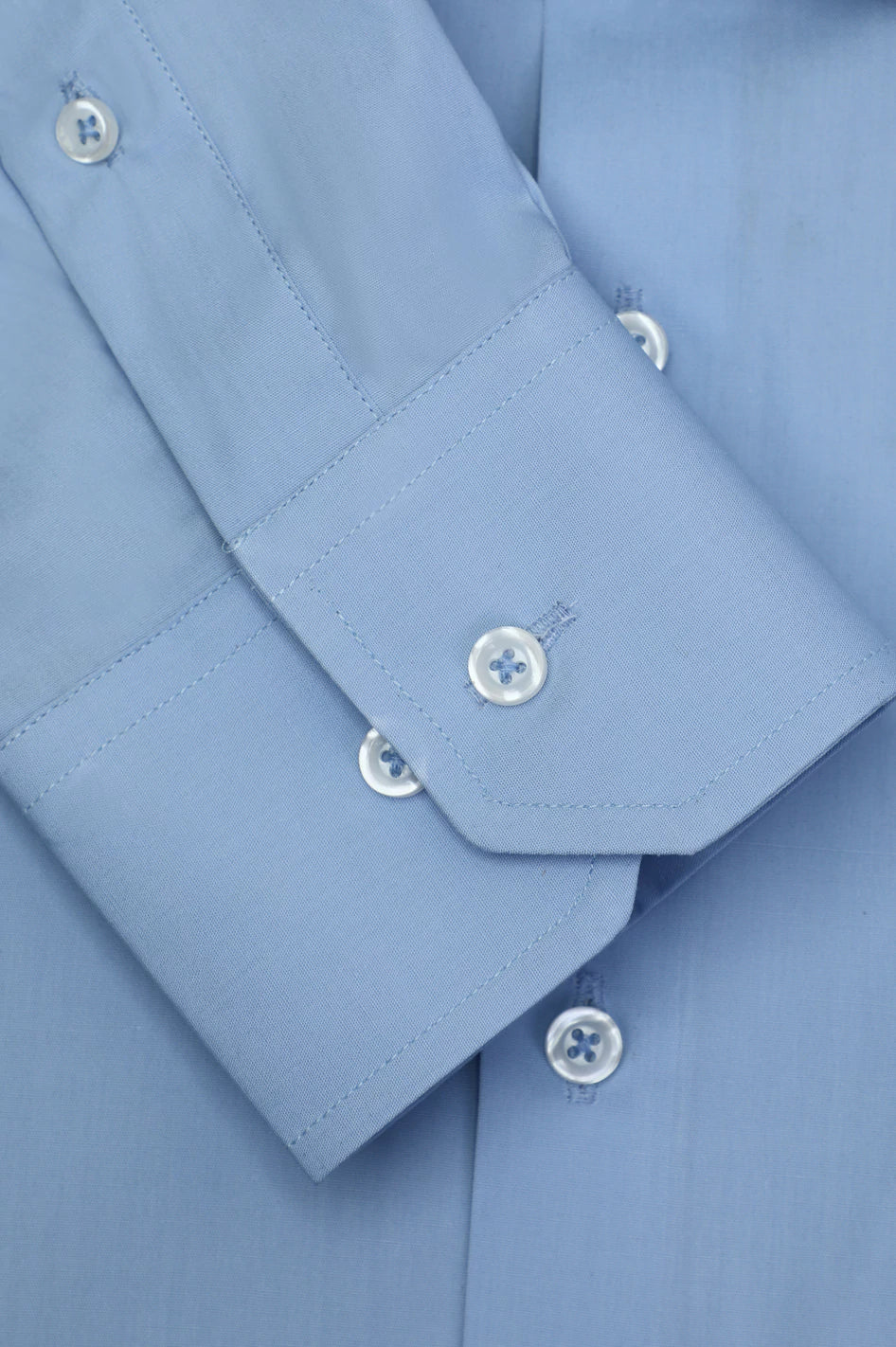 Men Plain Sky Blue Formal Shirt