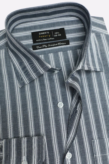 Dark Blue Fine Stripes Formal Shirt