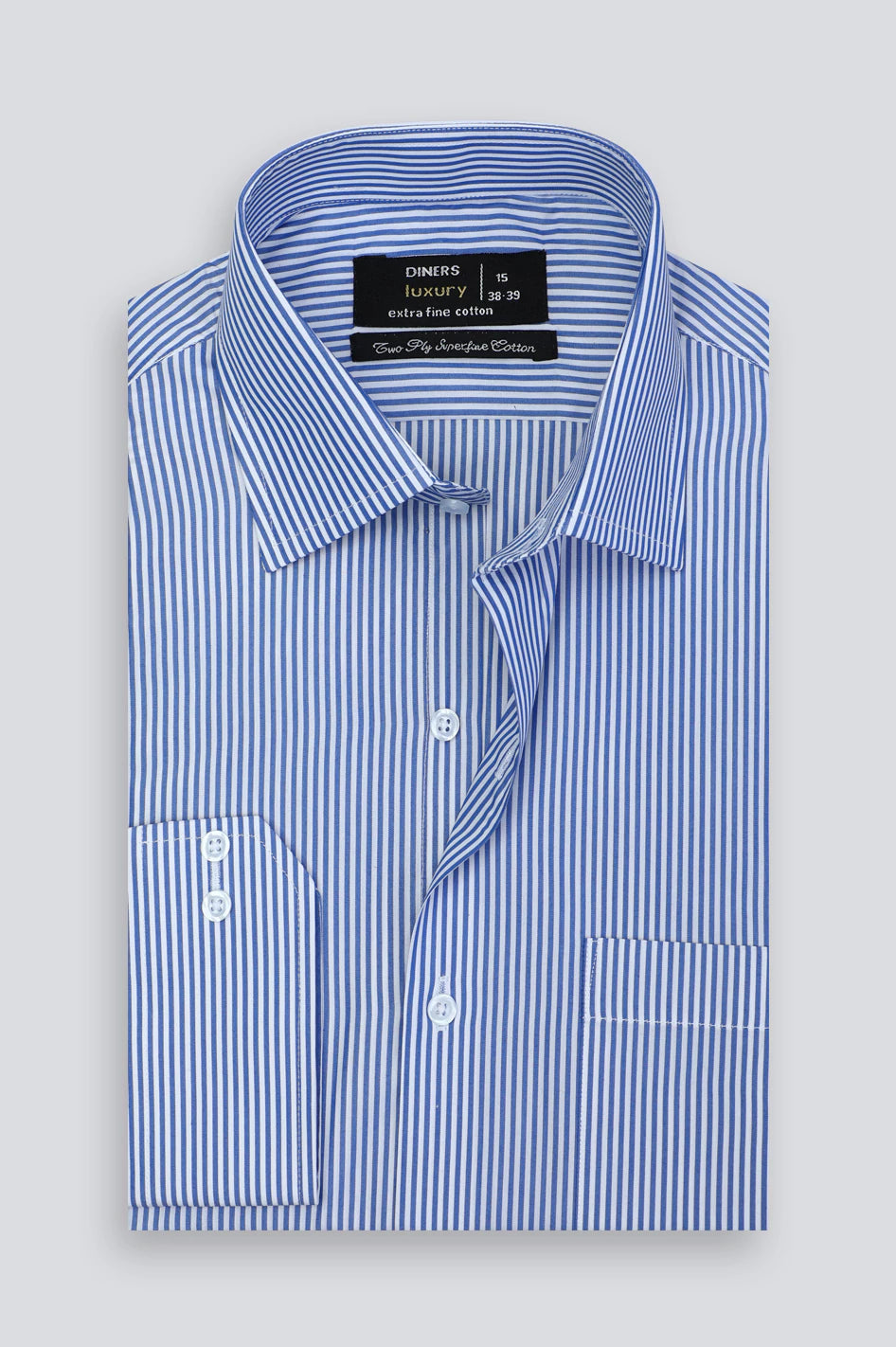 Men Stripes Blue Bengal Formal Shirt