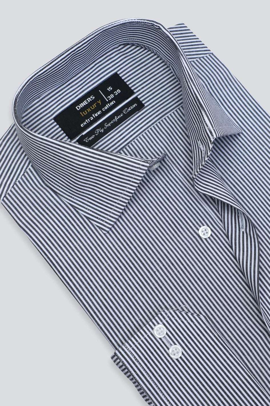 Men Black Bengal Formal Stripes Shirt