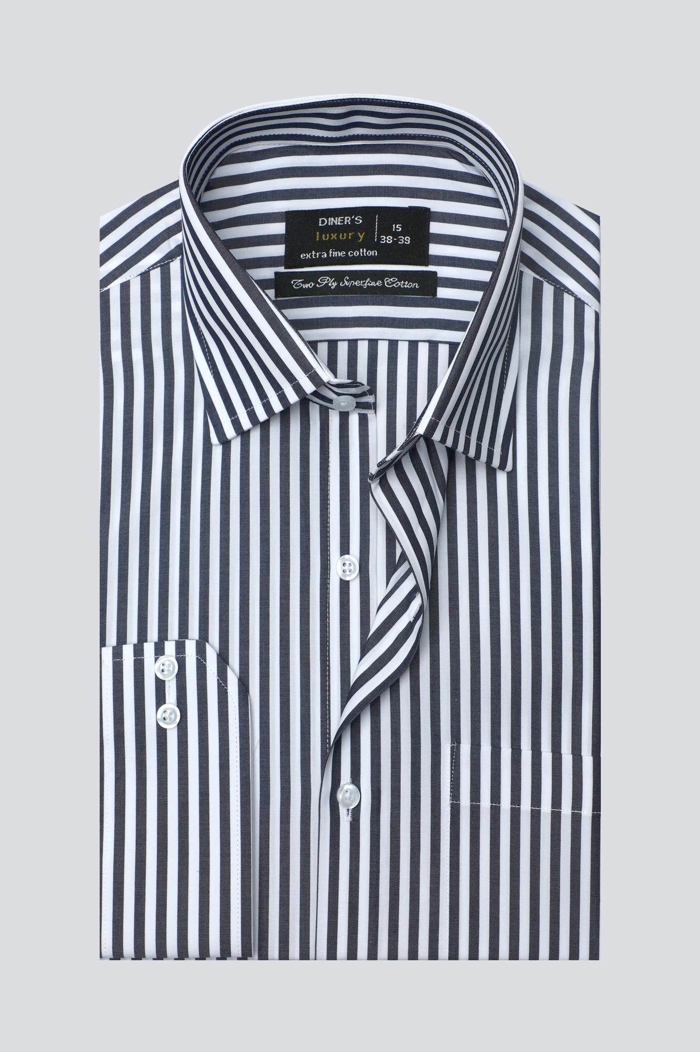 Black Bengal Stripe Formal Shirt From Diners