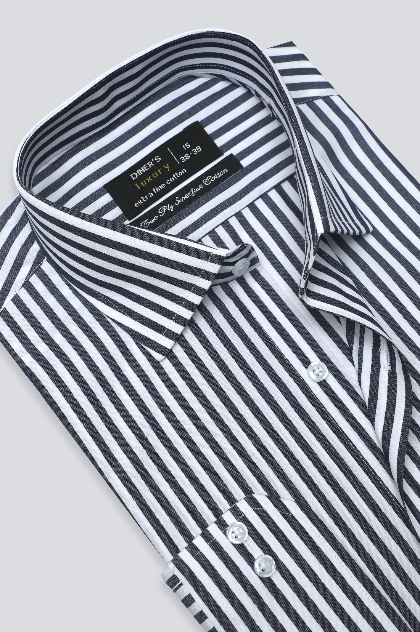 Black Bengal Stripe Formal Shirt From Diners