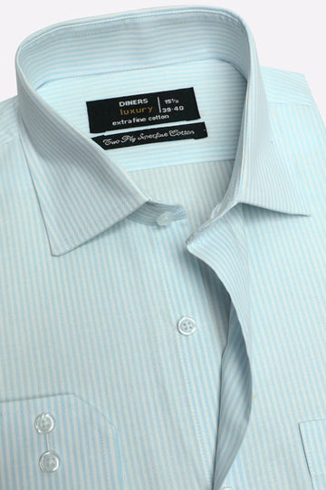 Sky Blue Bengal Stripes Formal Shirt