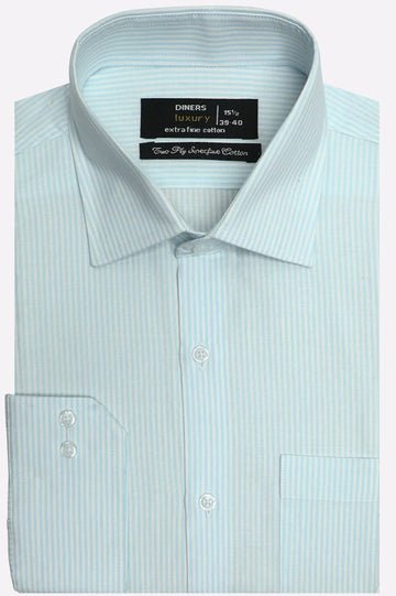 Sky Blue Bengal Stripes Formal Shirt