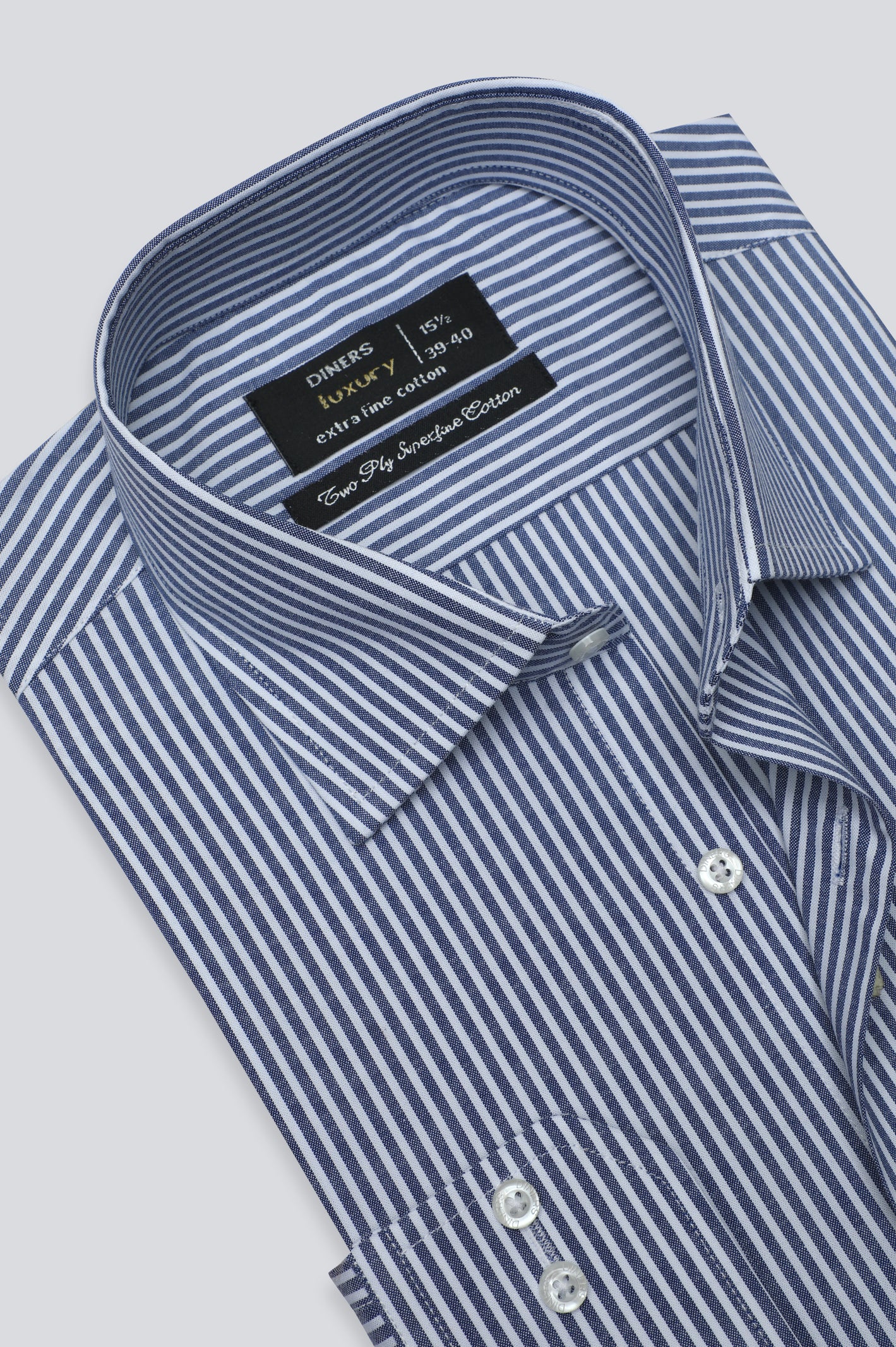 Blue Candy Stripe Formal Shirt From Diners