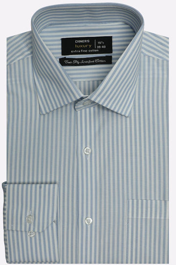 Sky Blue Bengal Stripes Formal Shirt