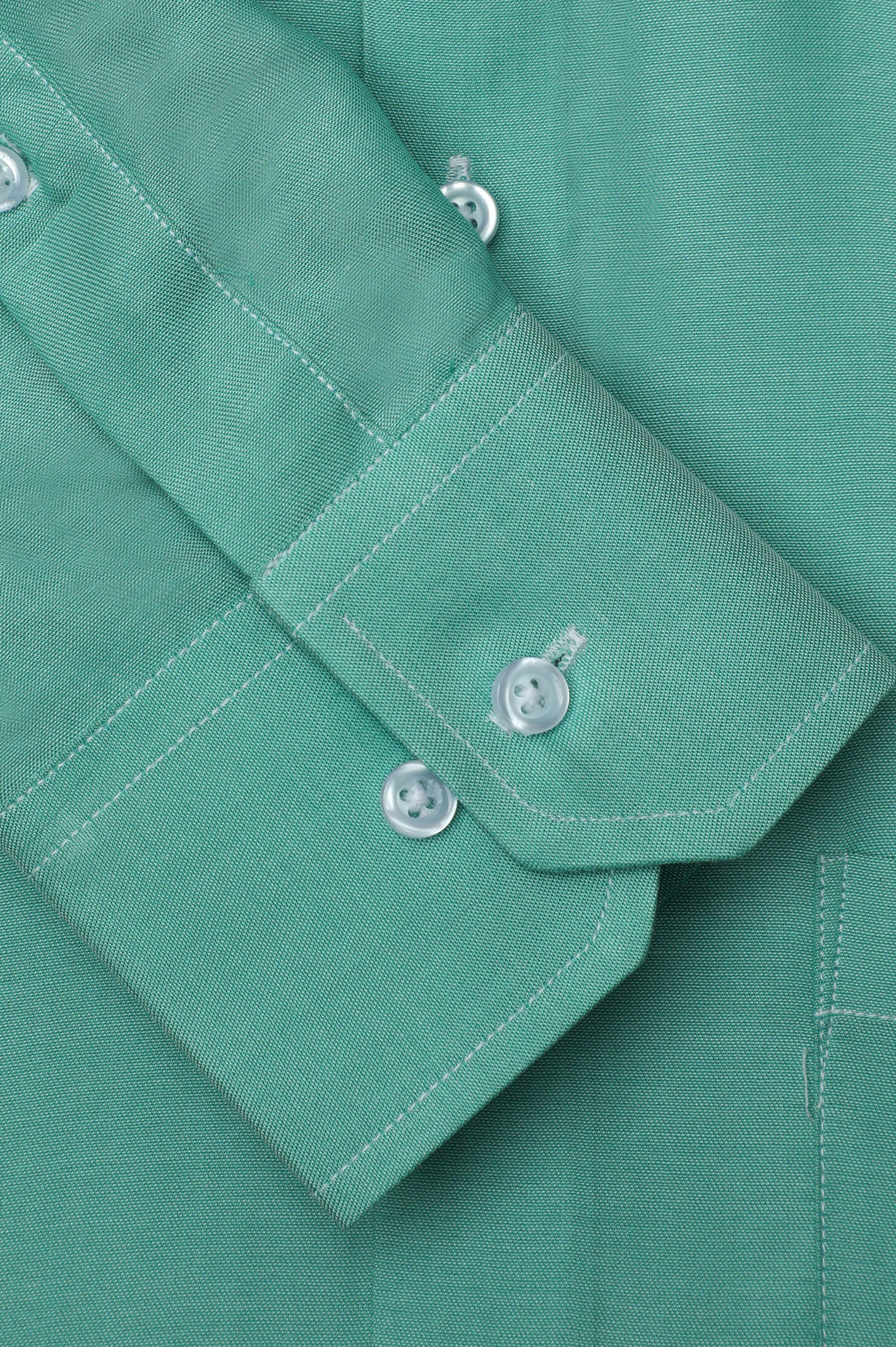 Green Oxford Textured Formal Shirt From Diners