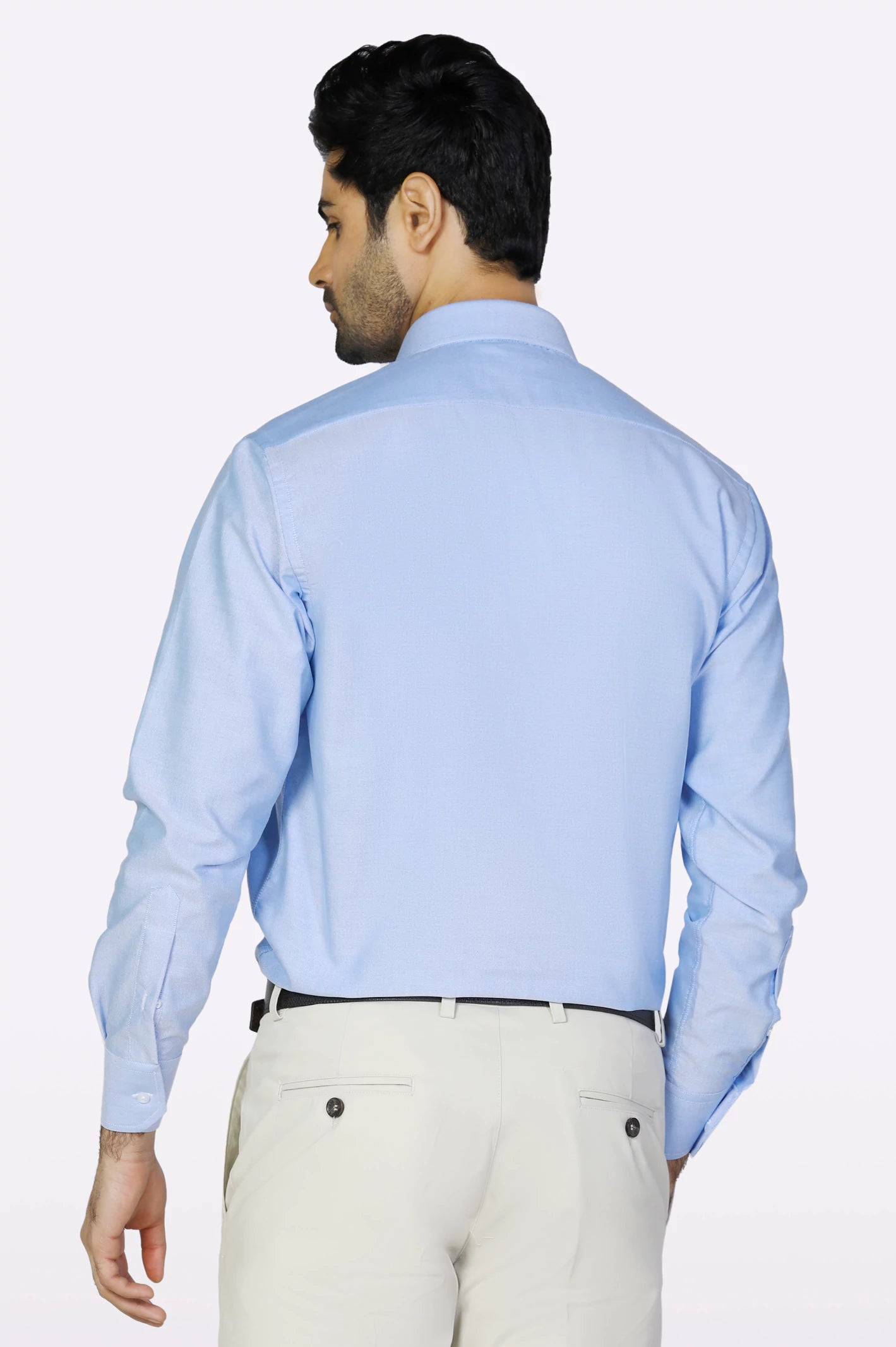 Sky Blue Plain Formal Shirt From Diners