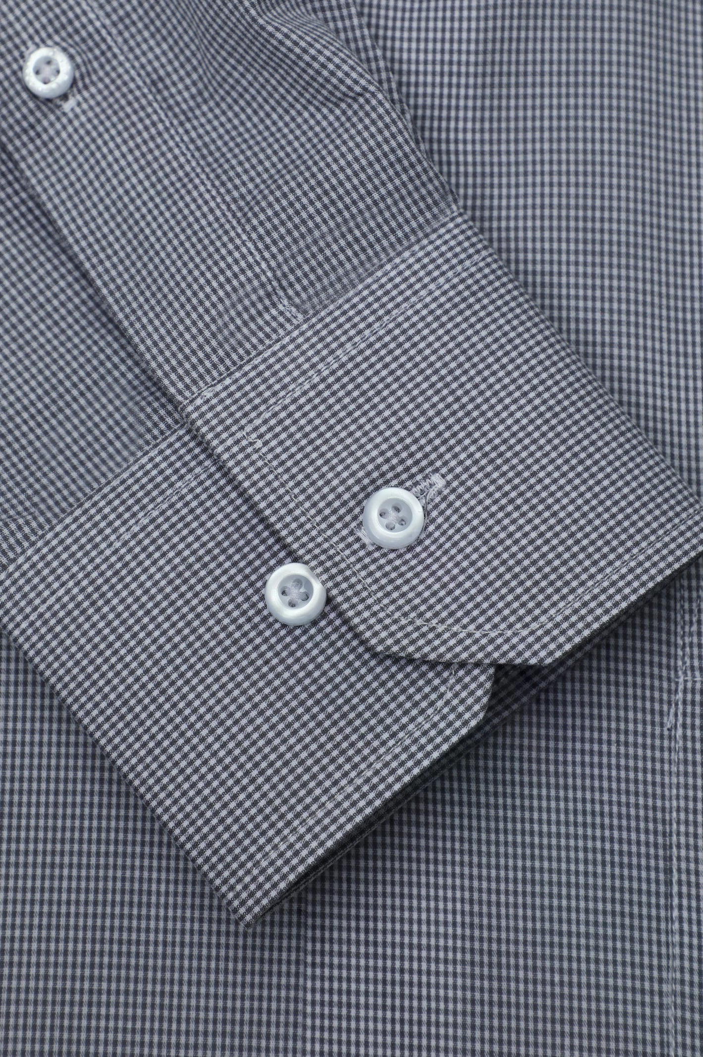 Grey Houndstooth Textured Formal Shirt From Diners