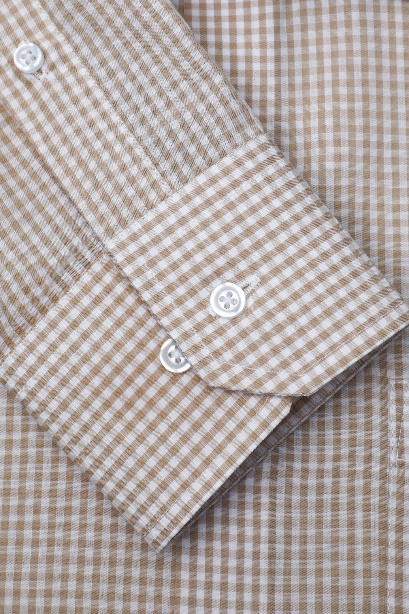 Men Fawn Mini-Check Formal Shirt From Diners