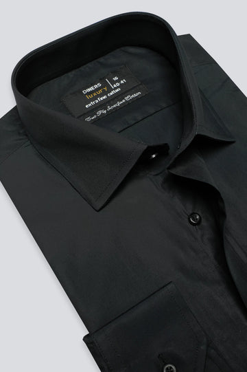 Black Plain Formal Shirt