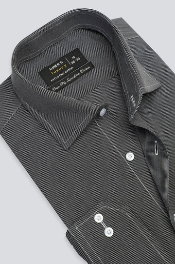 Black Candy Stripe Formal Shirt