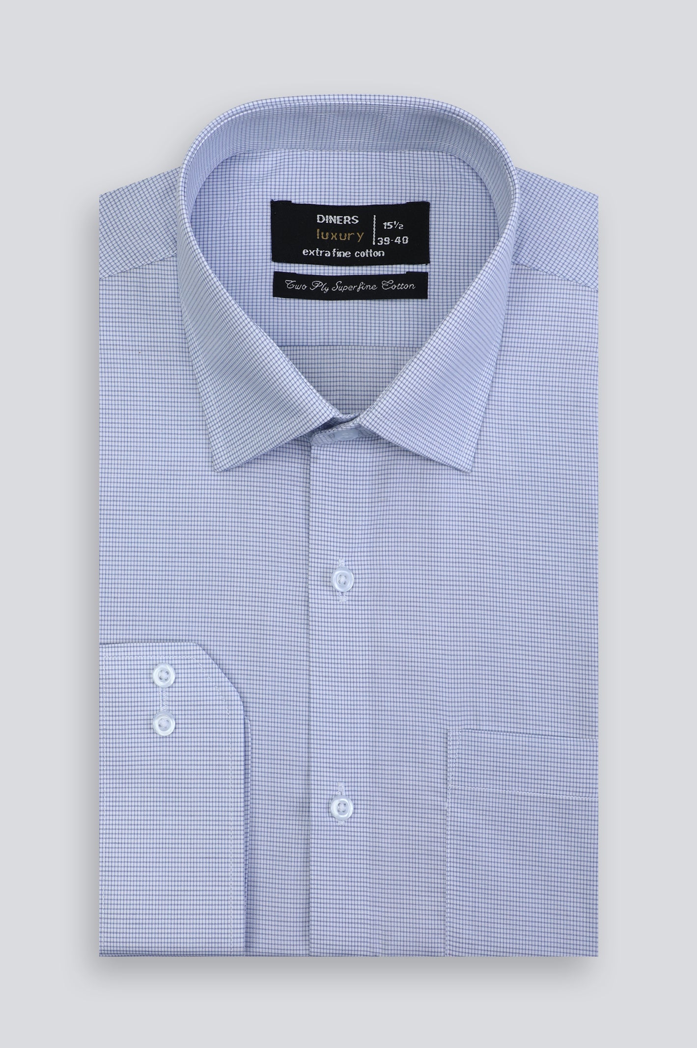 Multicolor Mini-Check Formal Shirt From Diners