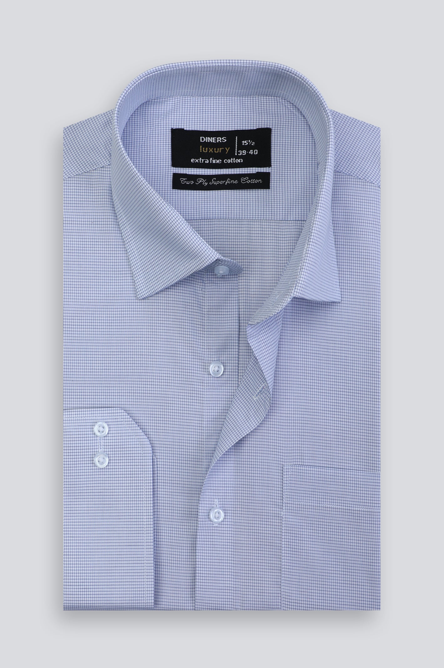 Multicolor Mini-Check Formal Shirt From Diners