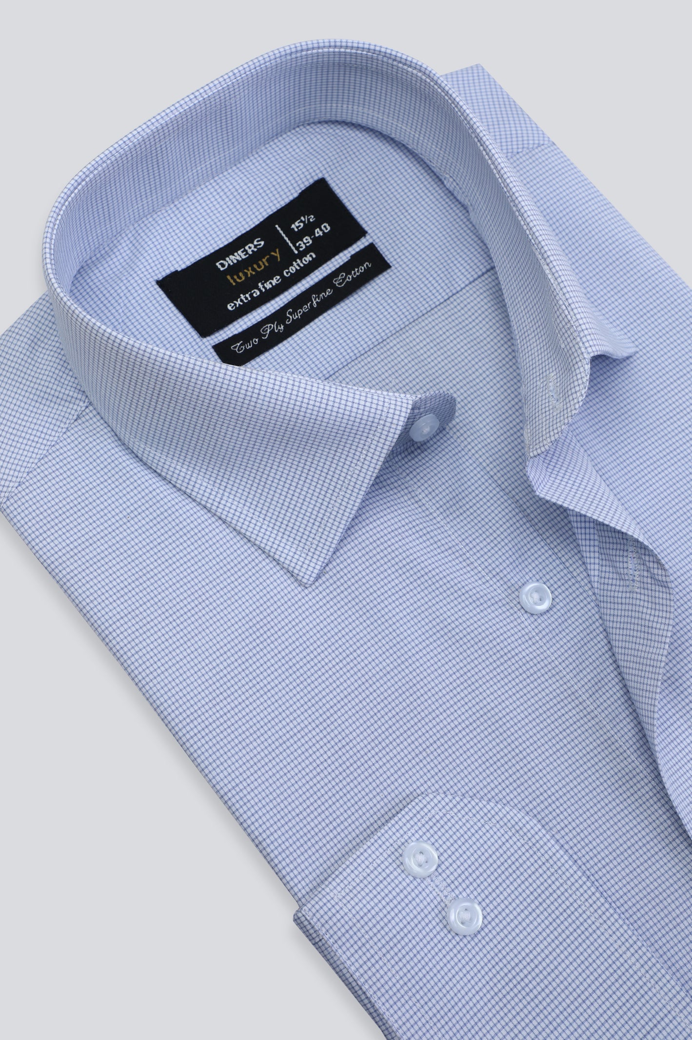 Multicolor Mini-Check Formal Shirt From Diners