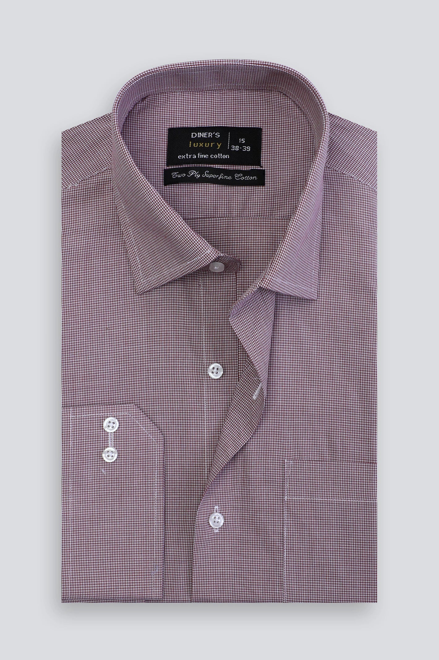 Maroon Textured Formal Shirt From Diners