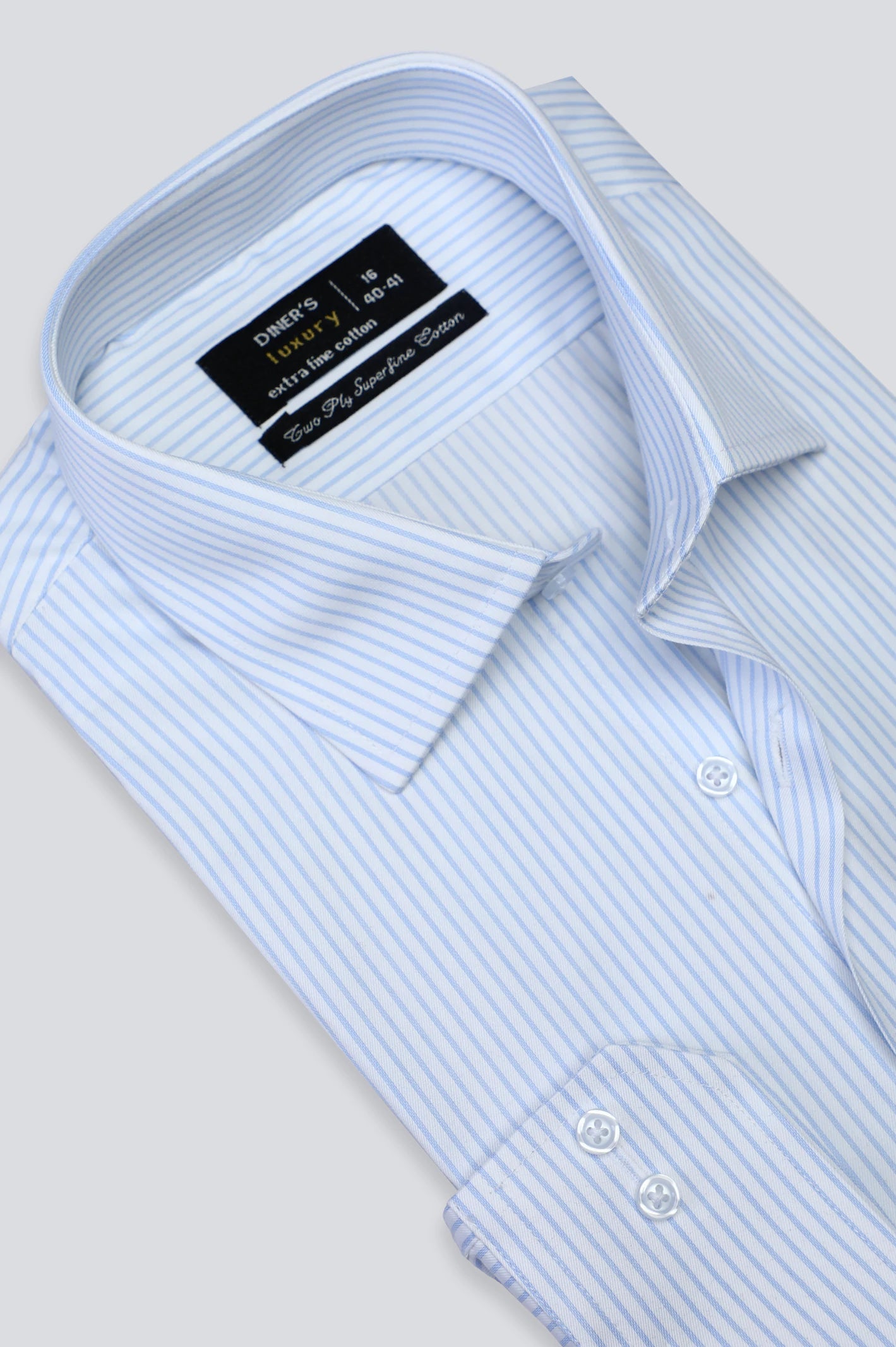 Blue Pinstripe Formal Shirt For Men From Diners