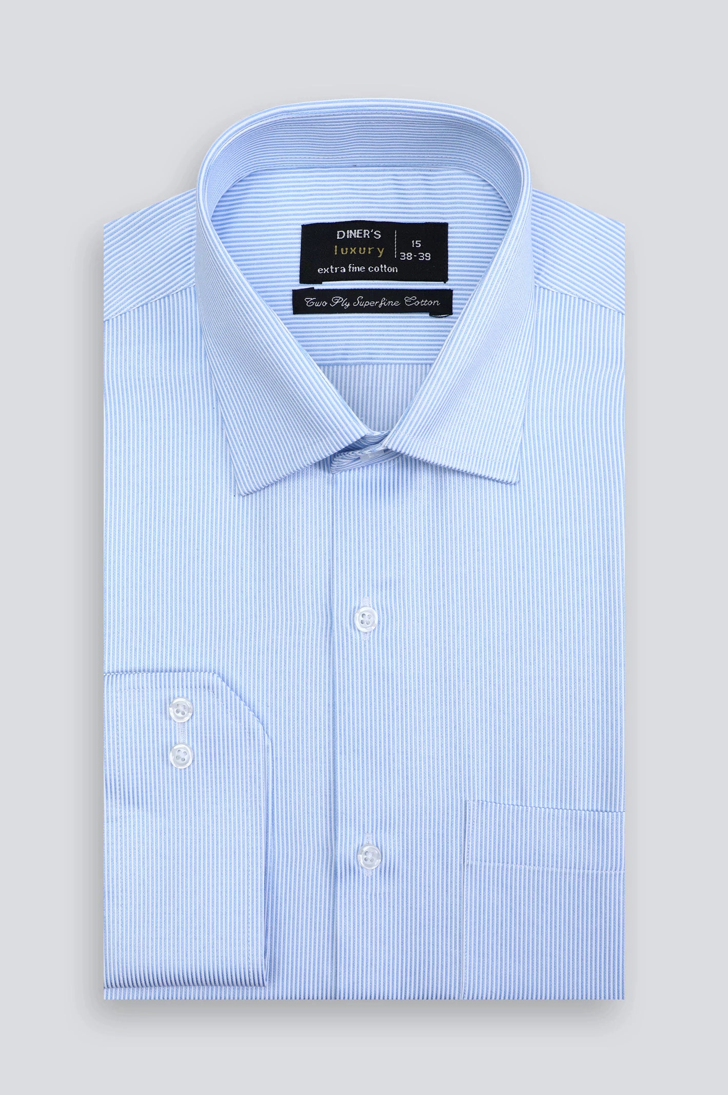 Blue Bengal Stripe Formal Shirt From Diners