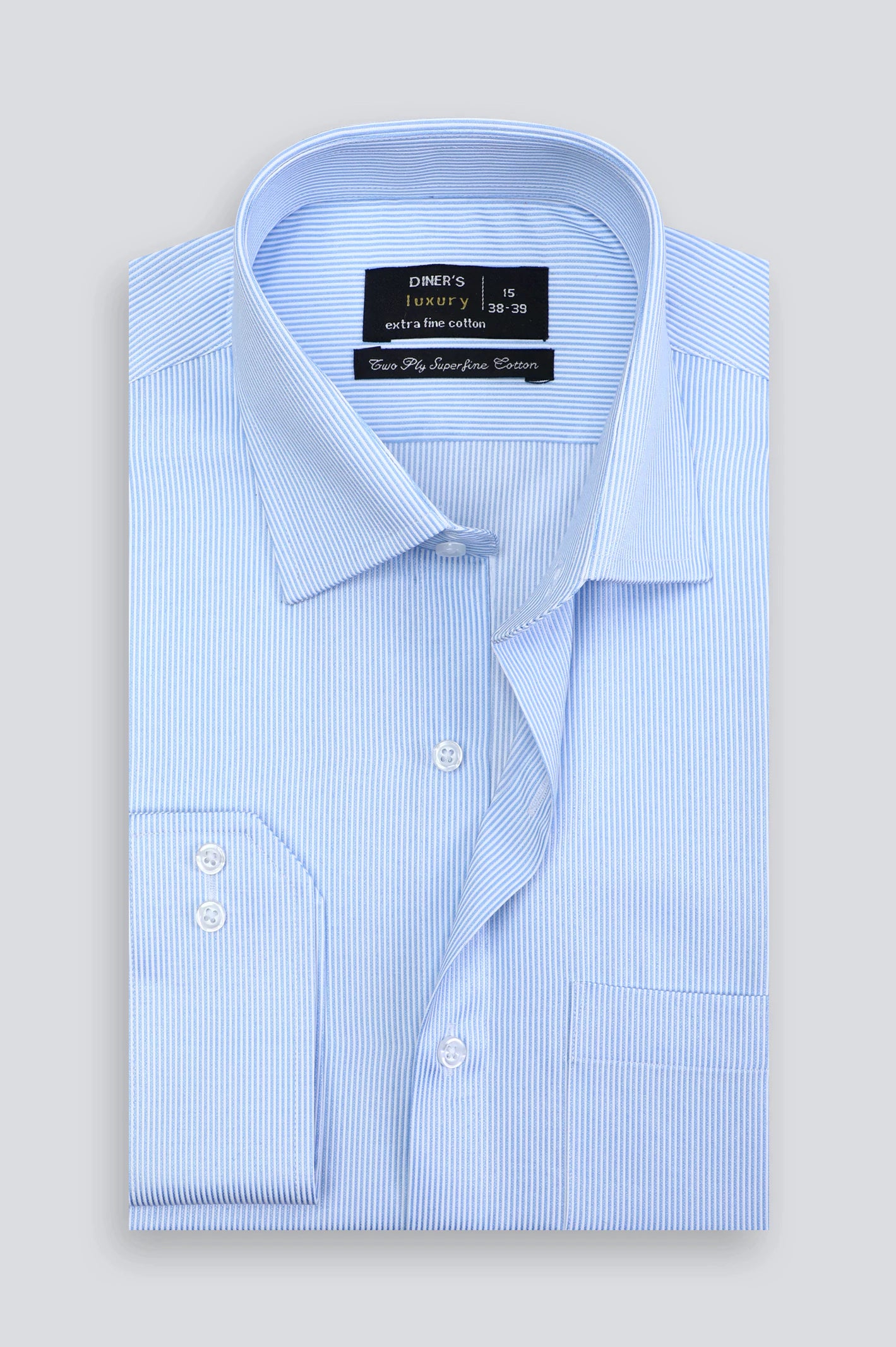 Blue Bengal Stripe Formal Shirt From Diners