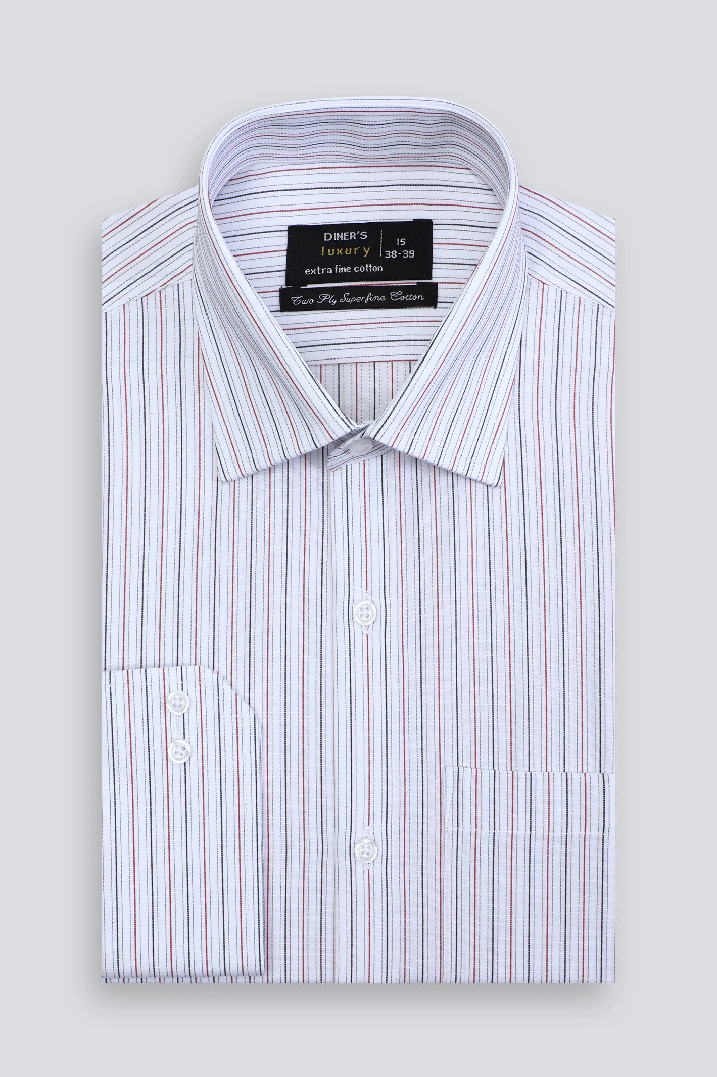 Multicolor Pinstripe Formal Shirt From Diners