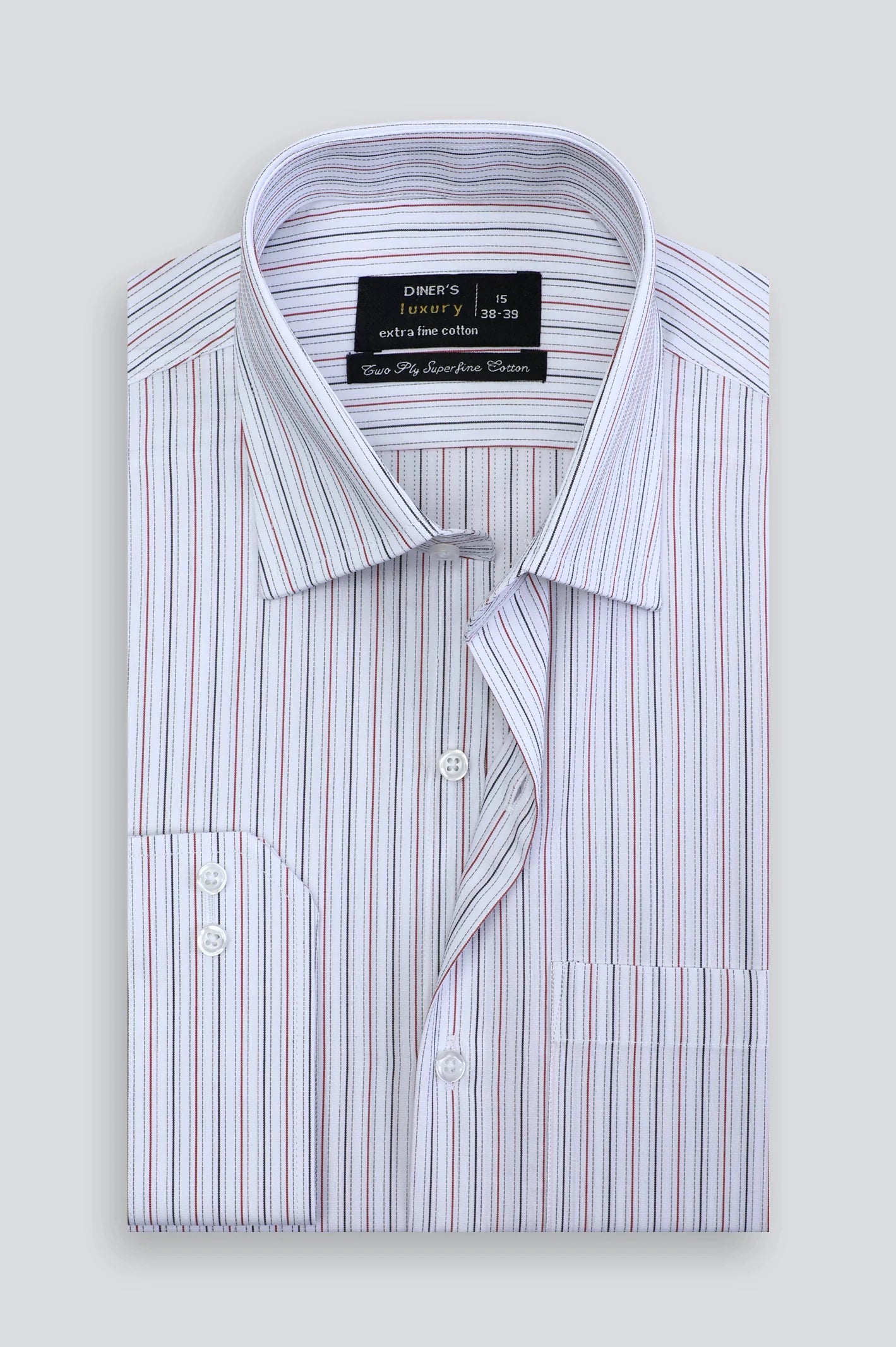 Multicolor Pinstripe Formal Shirt From Diners