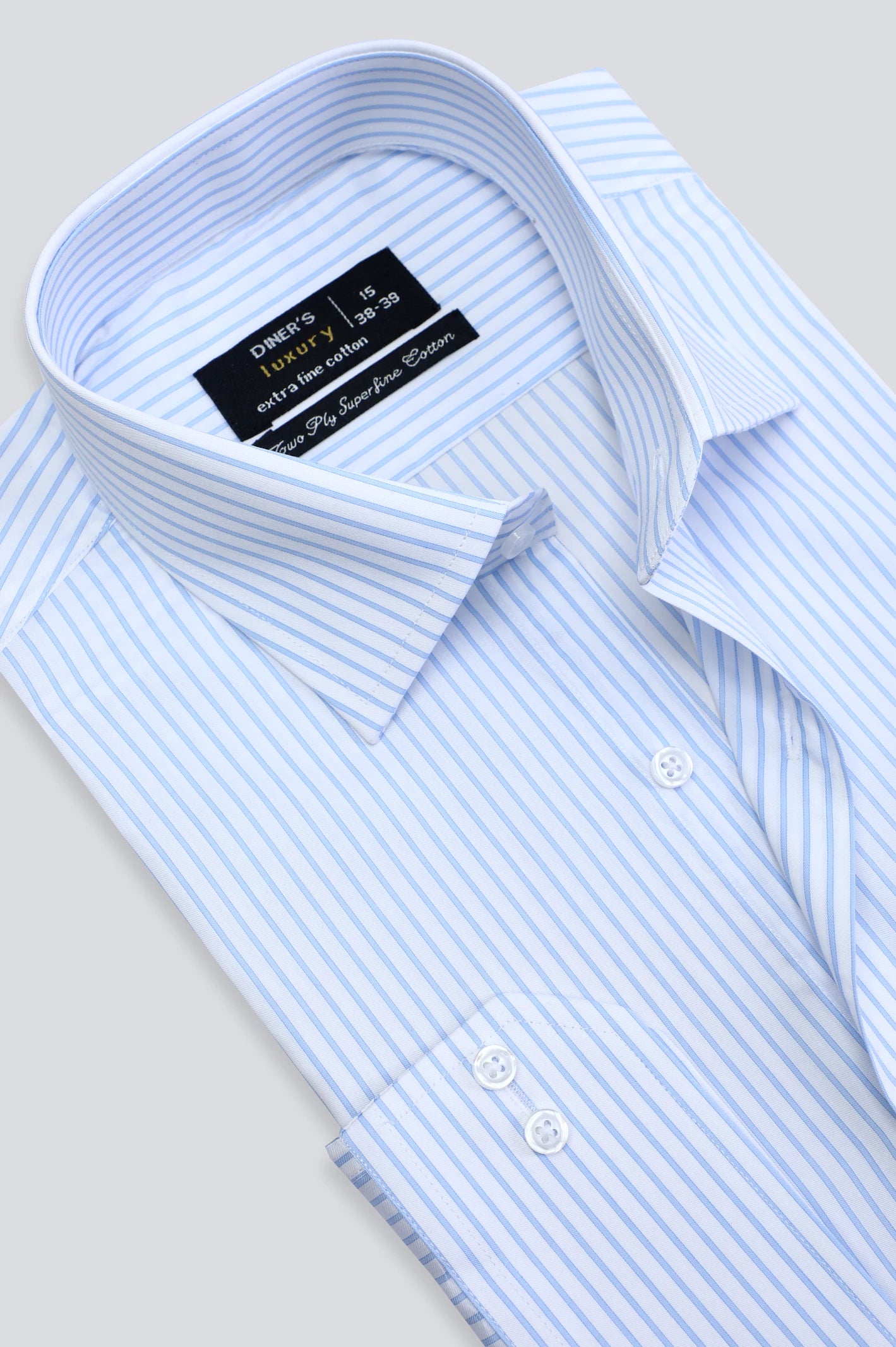 Blue Pinstripe Formal Shirt From Diners