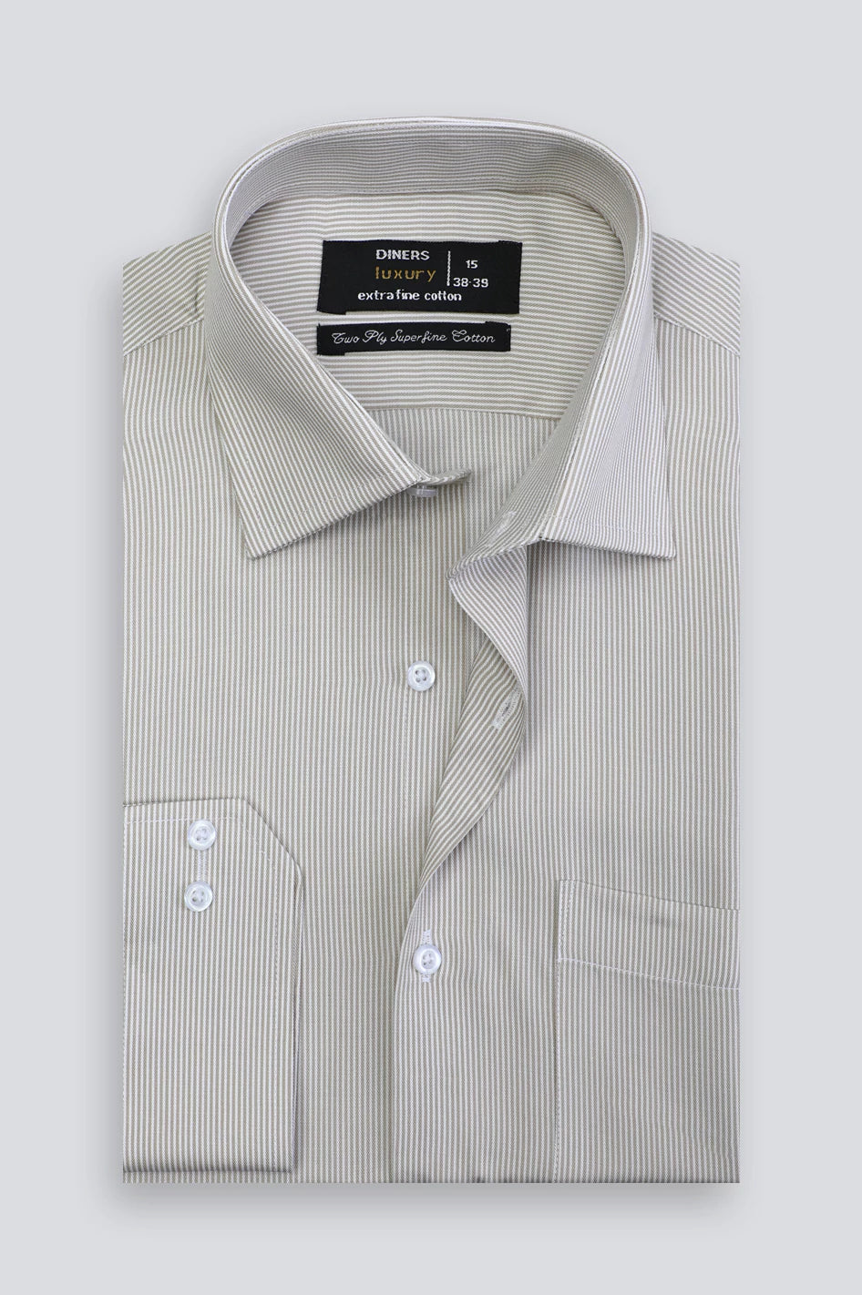 Men Fawn Candy Stripe Formal Shirt