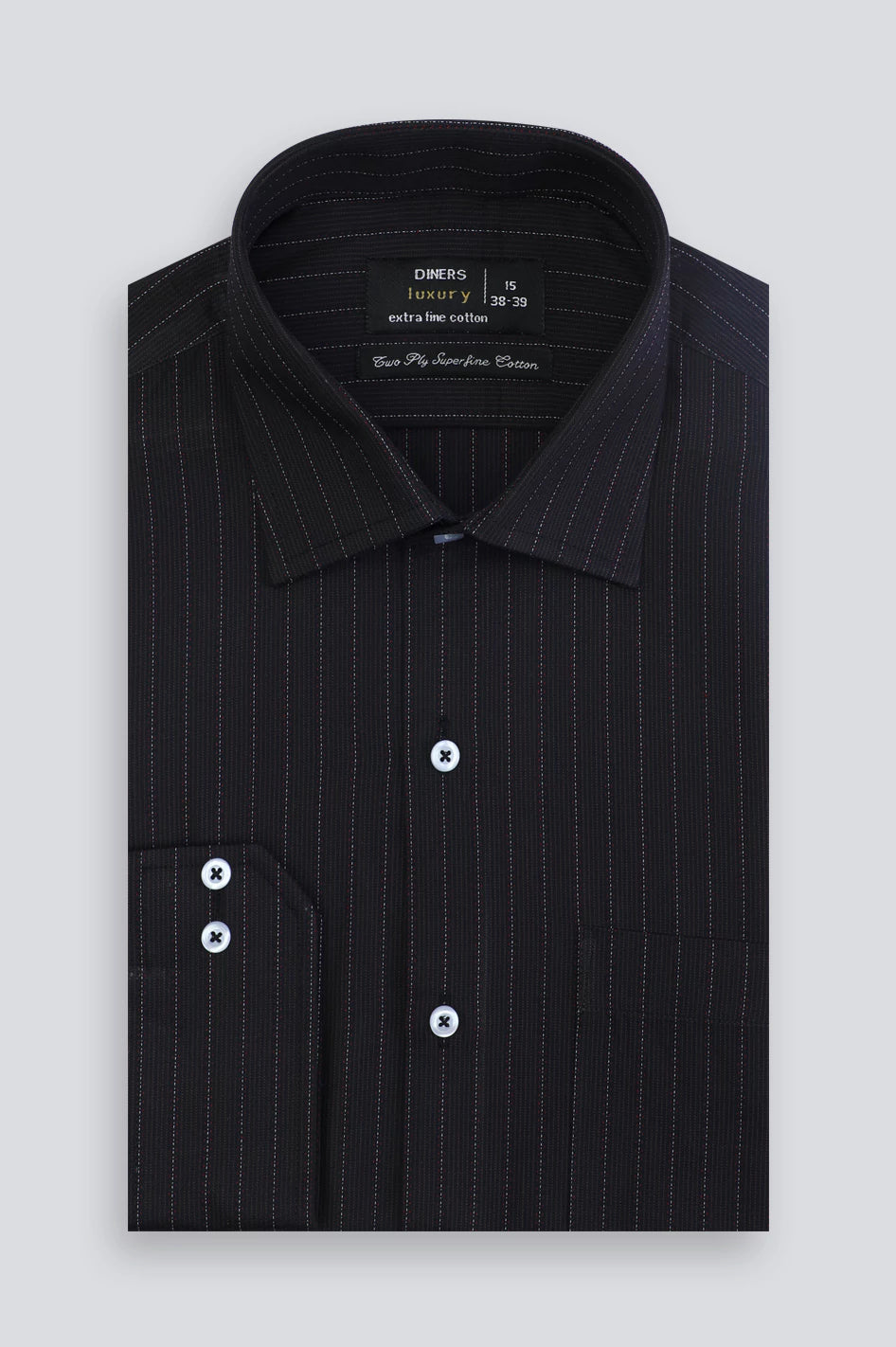 Multicolor Pencil Stripe Formal Shirt From Diners