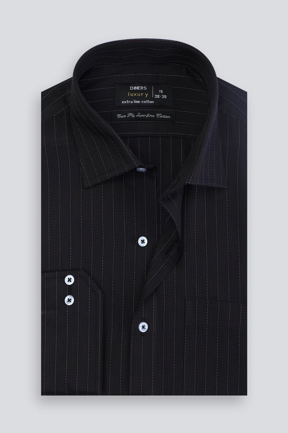 Multicolor Pencil Stripe Formal Shirt From Diners