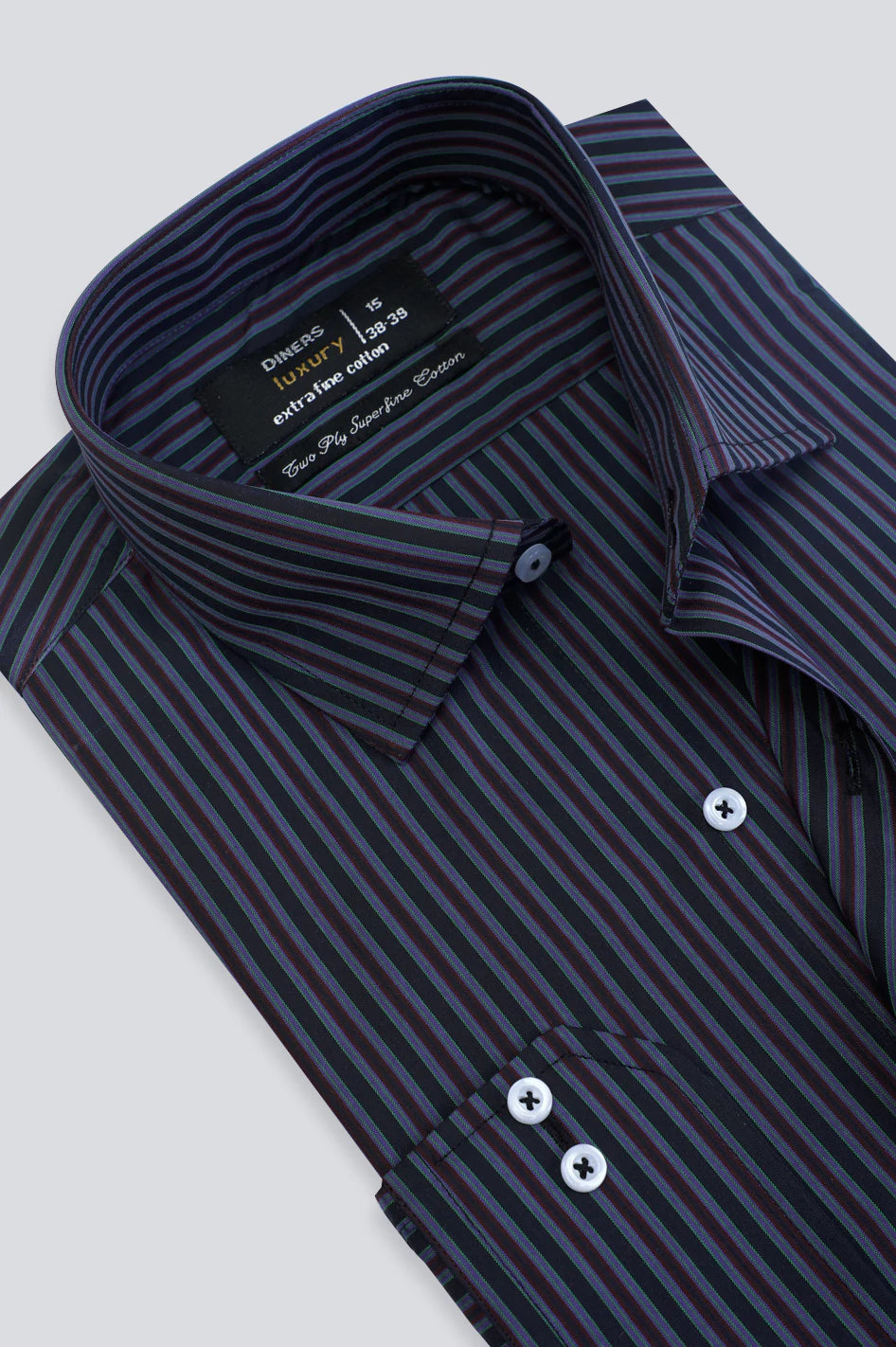 Multicolor Shadow Stripe Formal Shirt From Diners