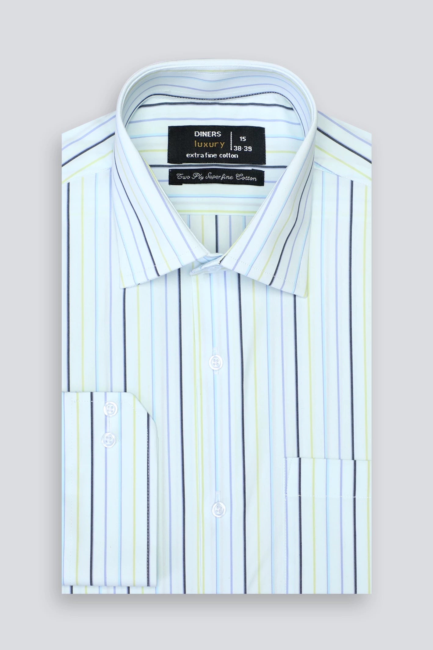 Multicolor Pinstripe Formal Shirt For Men From Diners