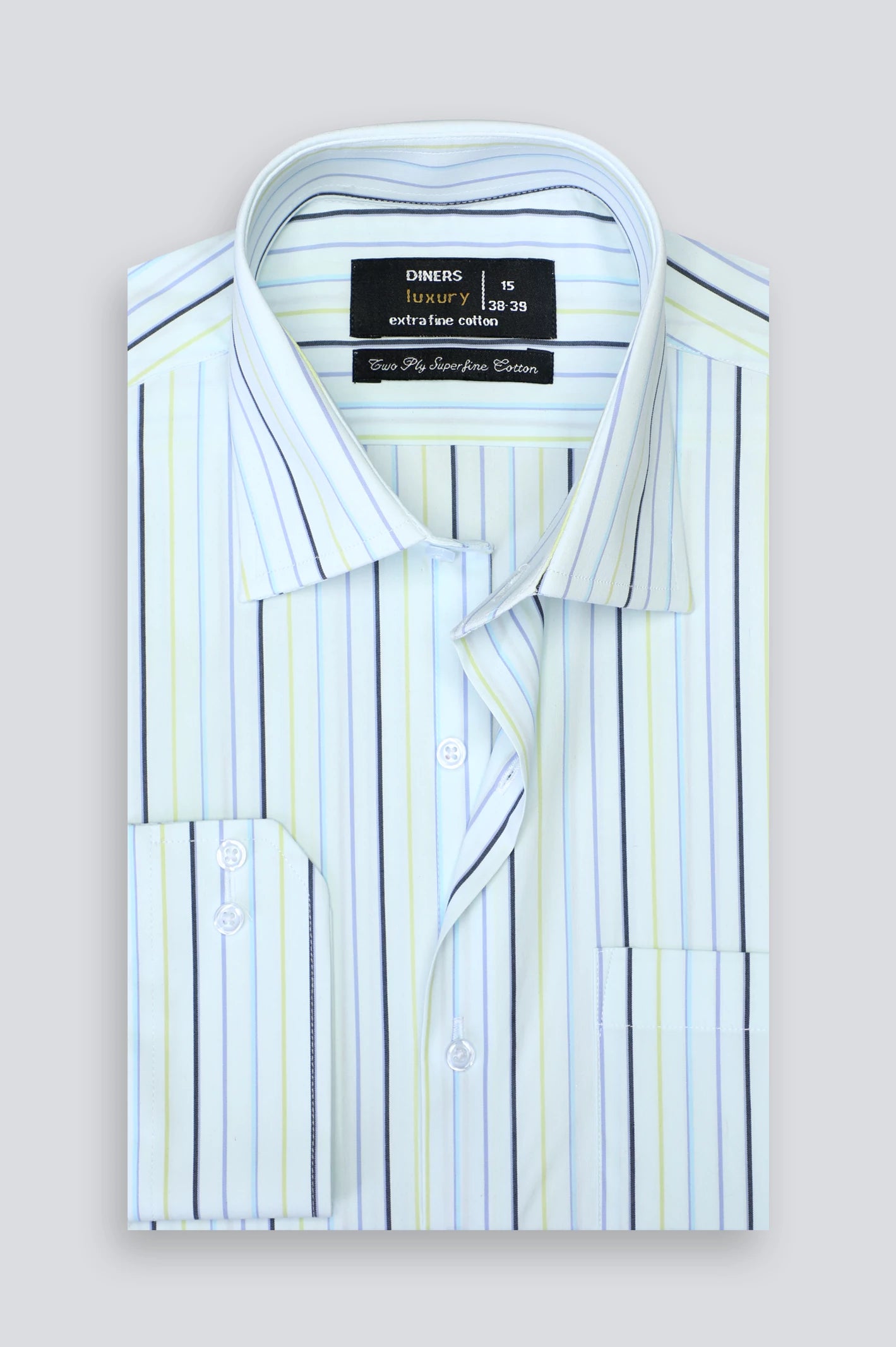 Multicolor Pinstripe Formal Shirt For Men From Diners