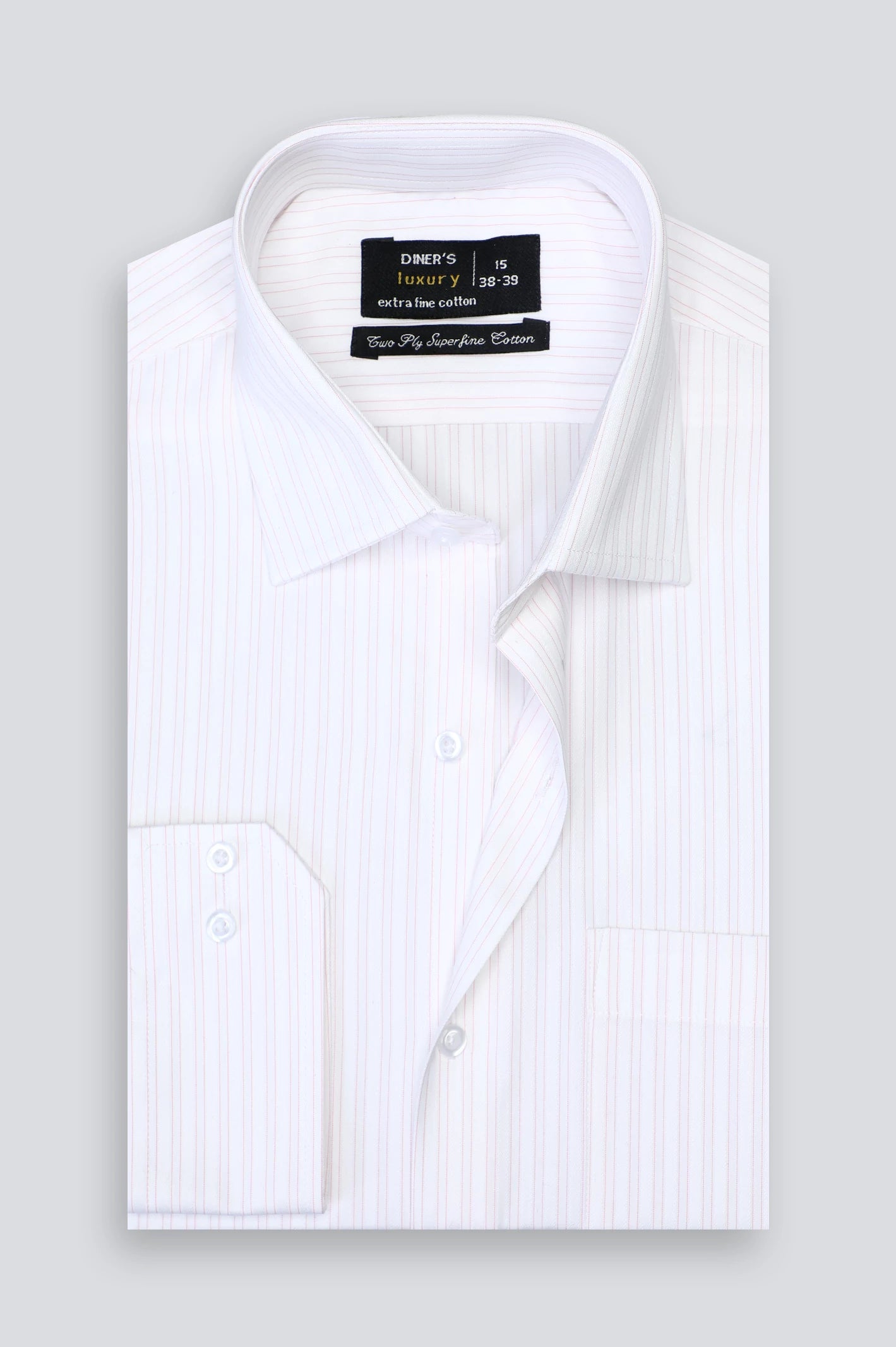 White Stripes Formal Shirt For Men From Diners