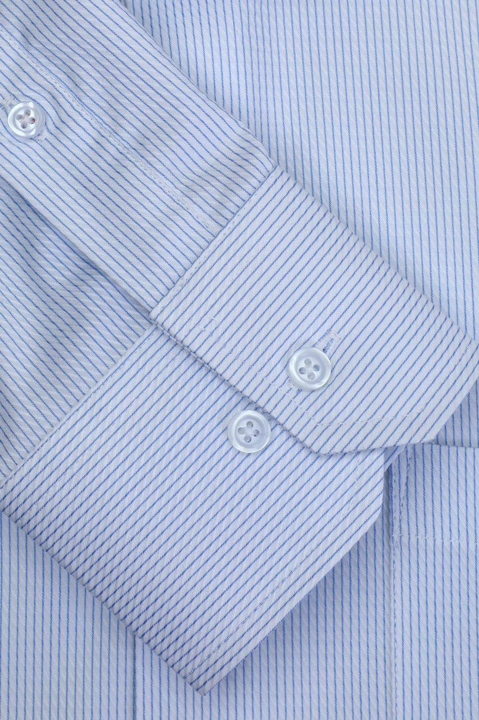 White Hairline Stripe Formal Shirt From Diners