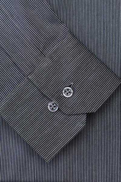 Black Hairline Stripe Formal Shirt For Men From Diners