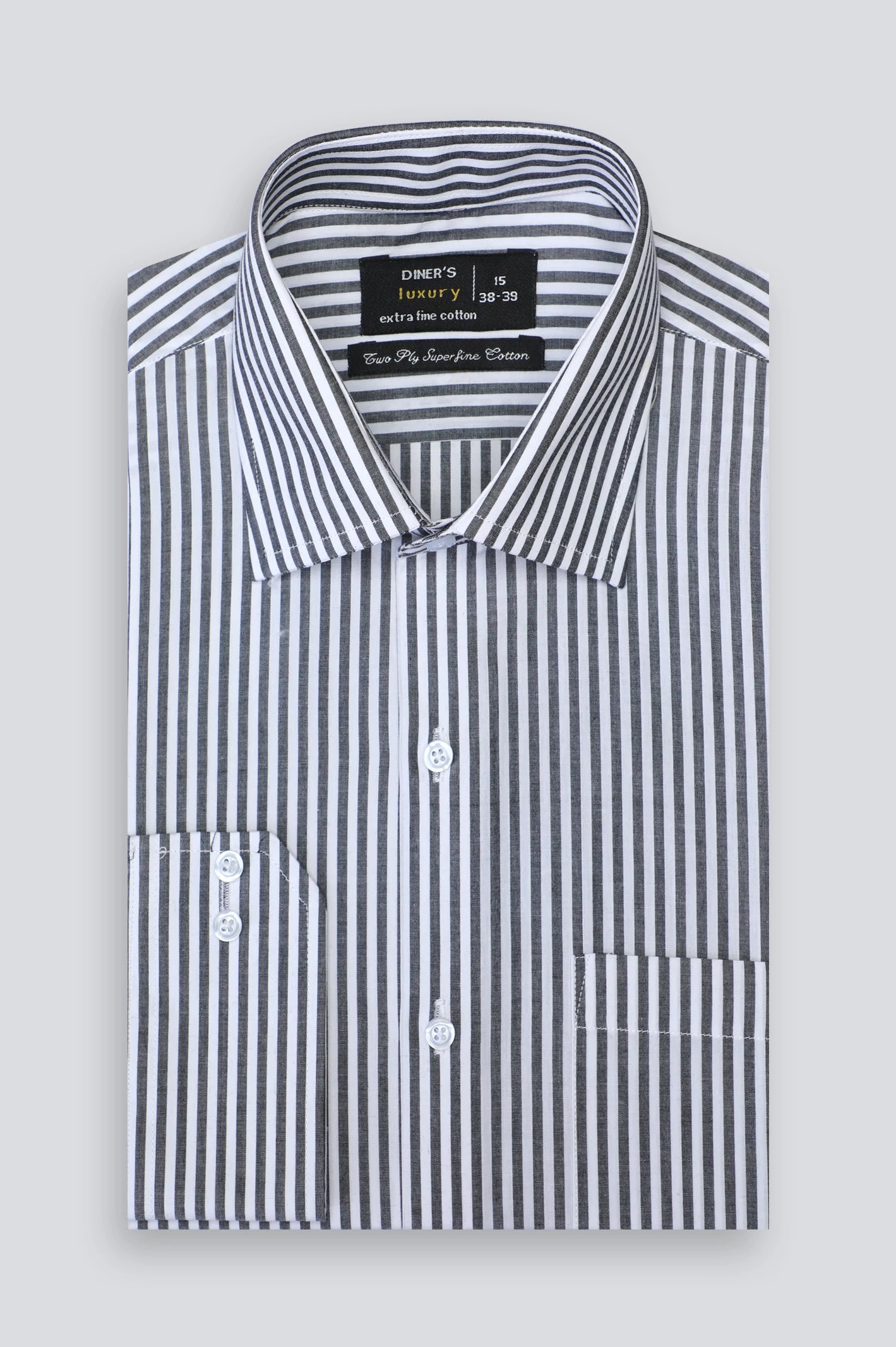 Black Bengal Stripe Formal Shirt For Men From Diners