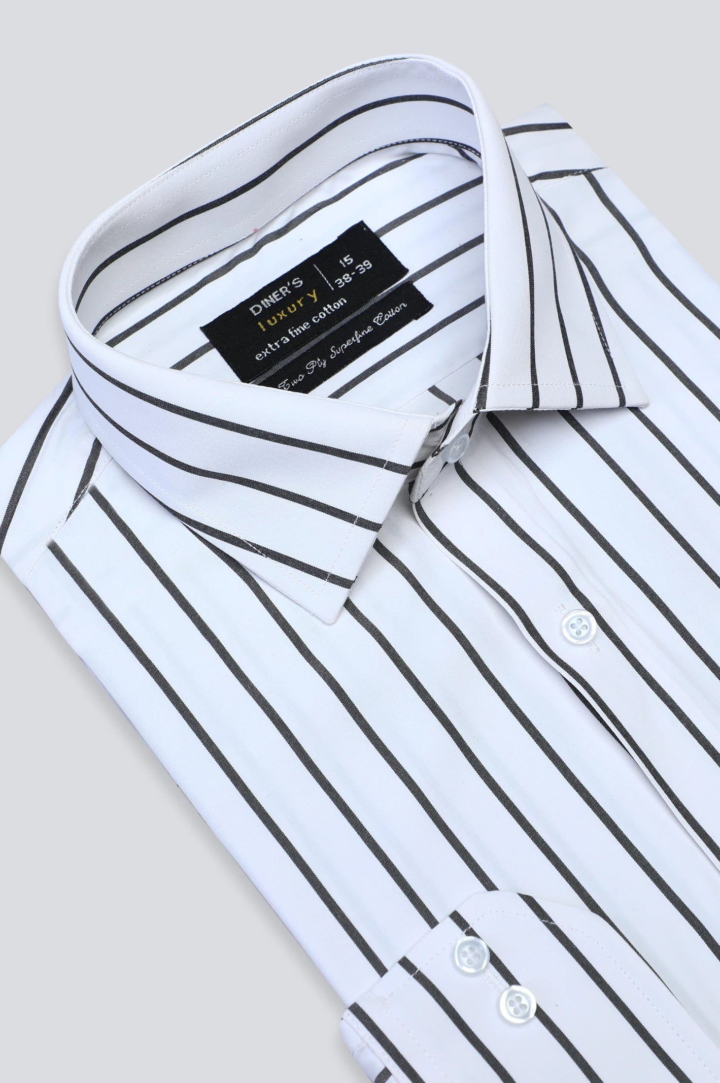 White Stripe Formal Shirt For Men From Diners