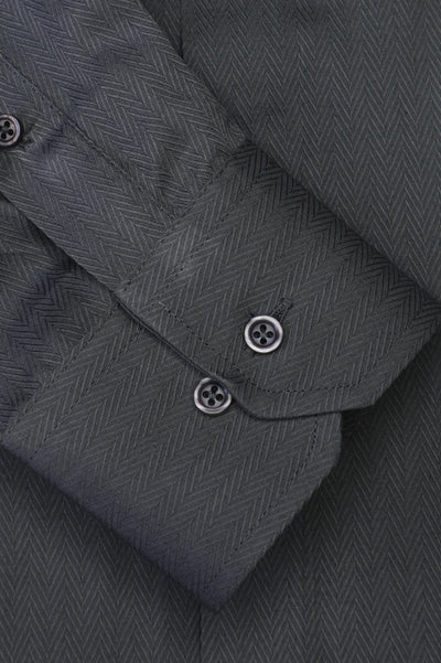 Grey Herringbone Formal Shirt For Men From Diners