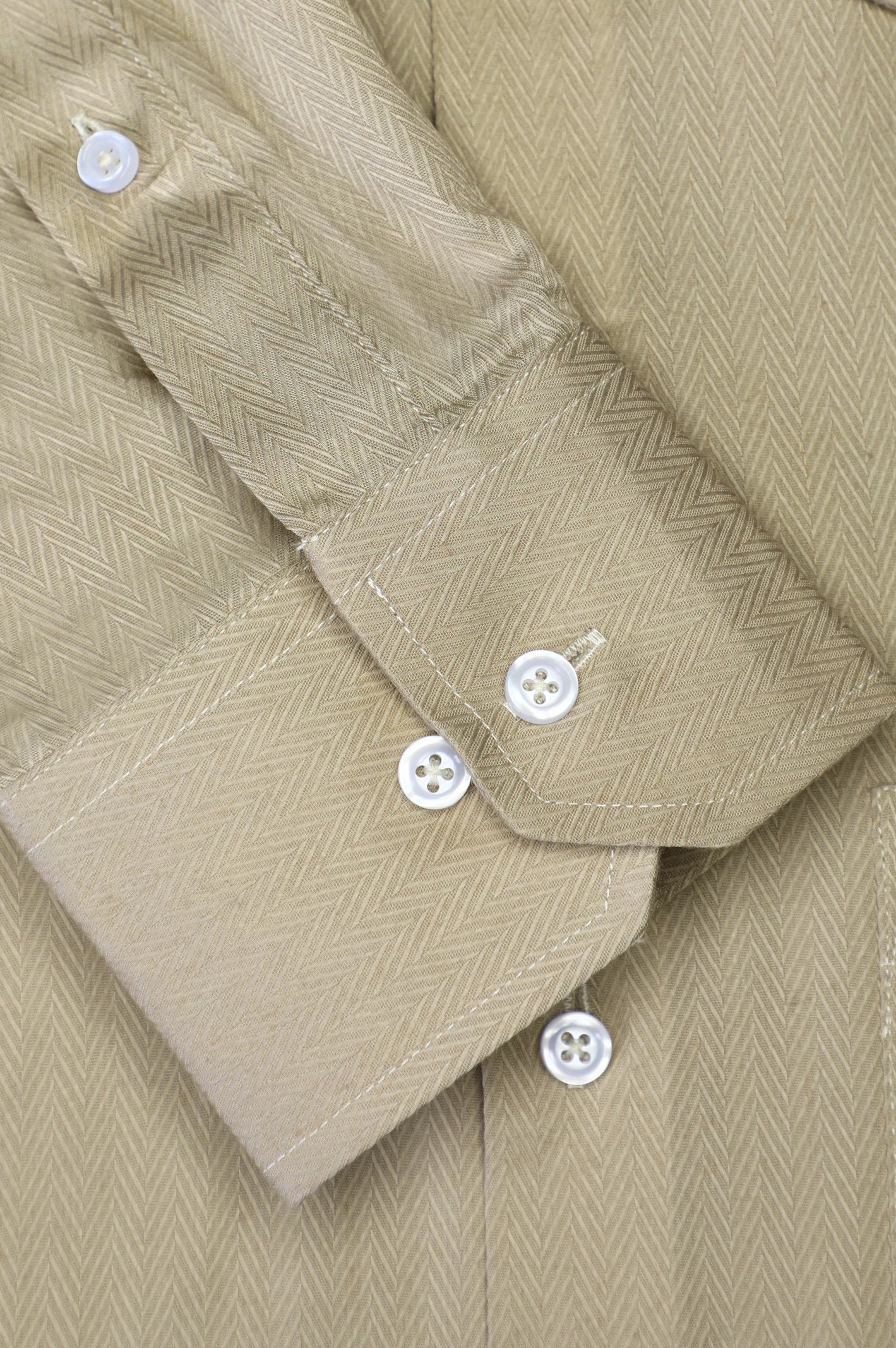 Sand Herringbone Formal Shirt For Men From Diners