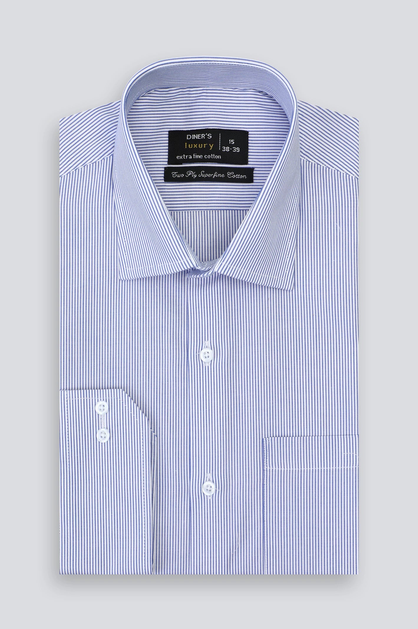 Blue Candy Stripes Formal Shirt – Diners Pakistan