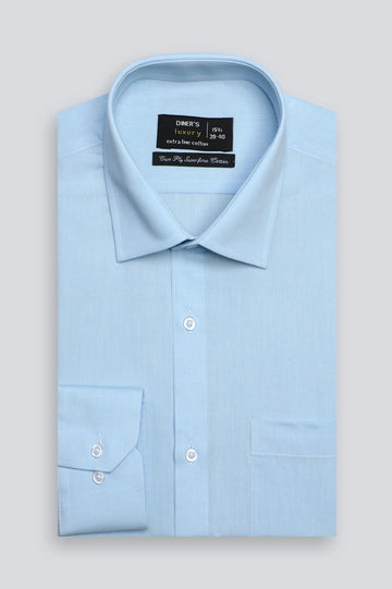 Sky Blue Plain Formal Shirt