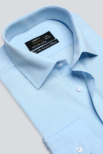 Sky Blue Plain Formal Shirt
