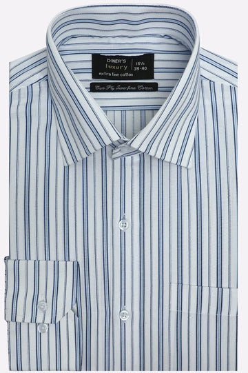 Blue Hairline Stripe Formal Shirt
